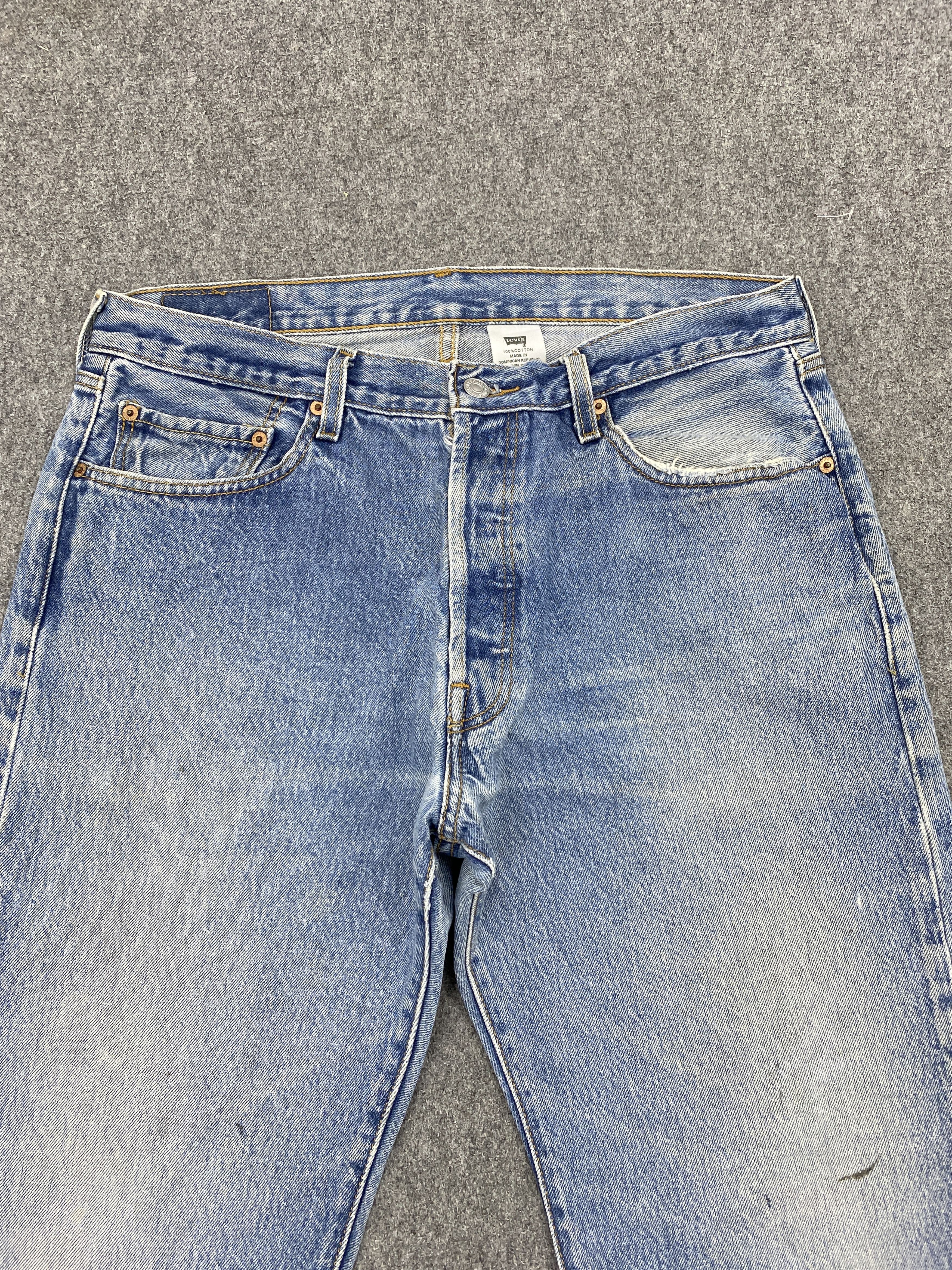 Levi's Vintage Levis 501 Ripped Jeans DP2662 Size US 33 - 2 Thumbnail