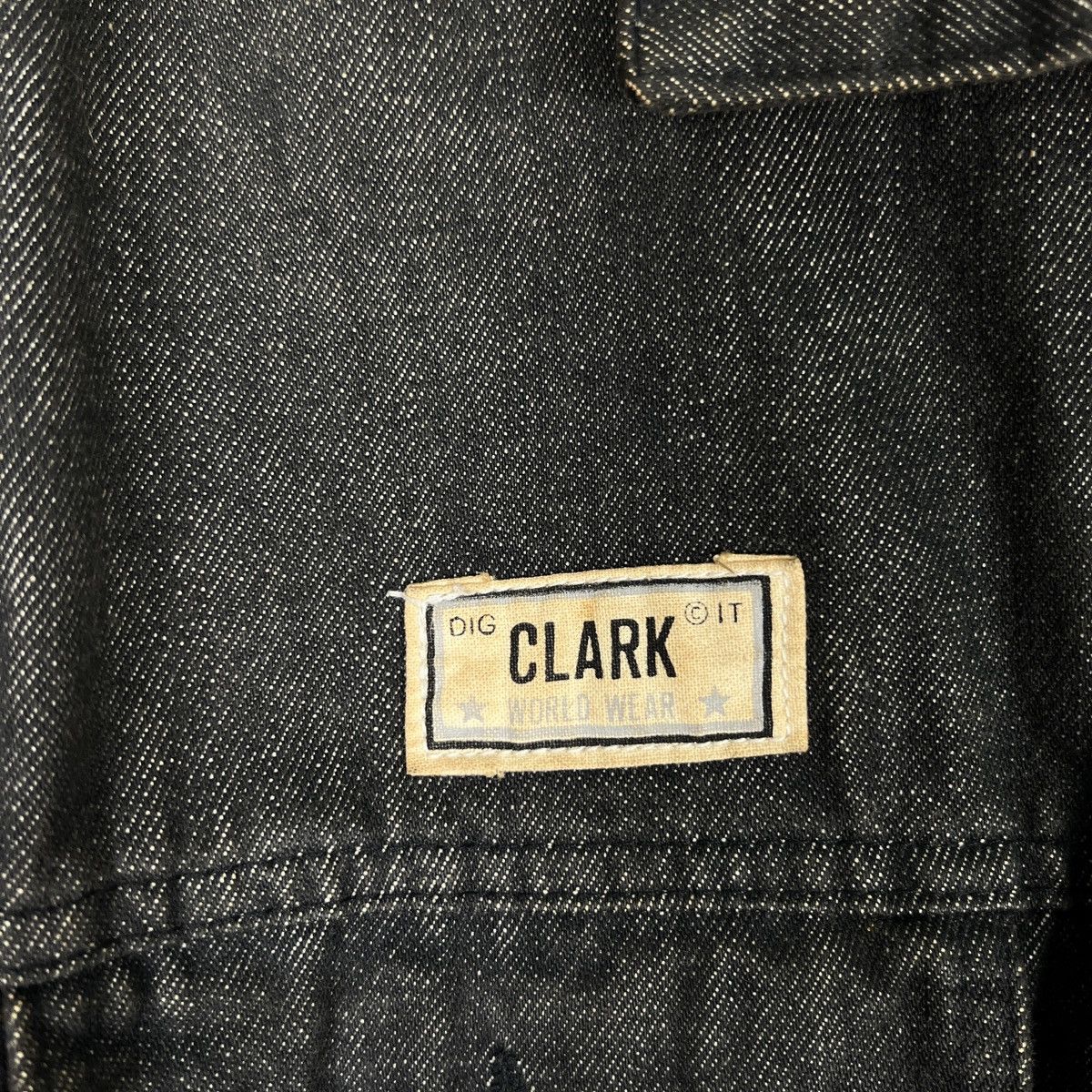 Japanese Brand 🔥 VINTAGE CLARK CUT OFF DENIM JACKET MADE IN ITALY Size US S / EU 44-46 / 1 - 16 Thumbnail
