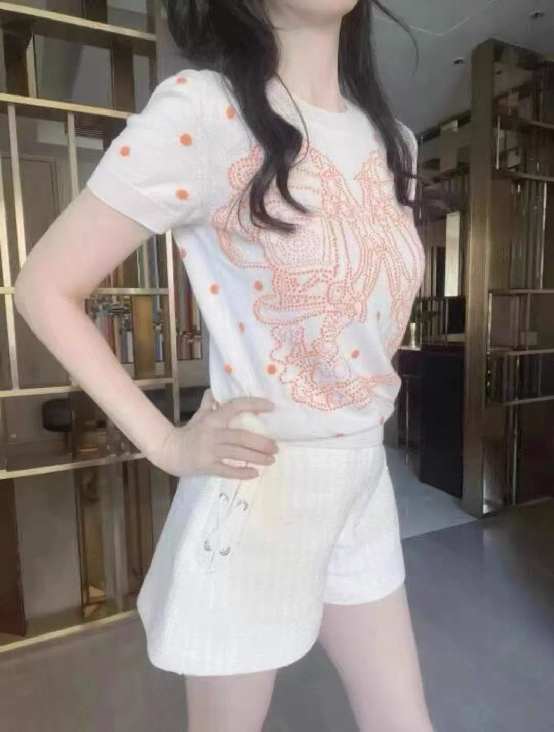 Hermes Hermes cashmere-cotton short-sleeve knit pullover N635 Size XS / US 0-2 / IT 36-38 - 1 Thumbnail