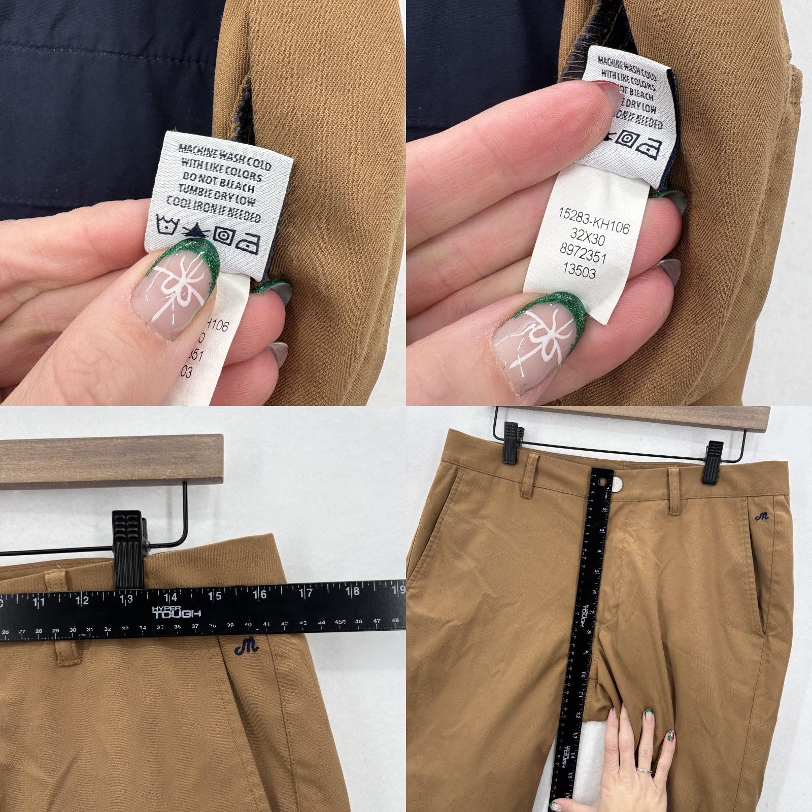 Bonobos Bonobos Pants Mens 32x27 Brown Khaki Slim Golf Polyester Casual Chino Tech Size US 32 / EU 48 - 8 Thumbnail