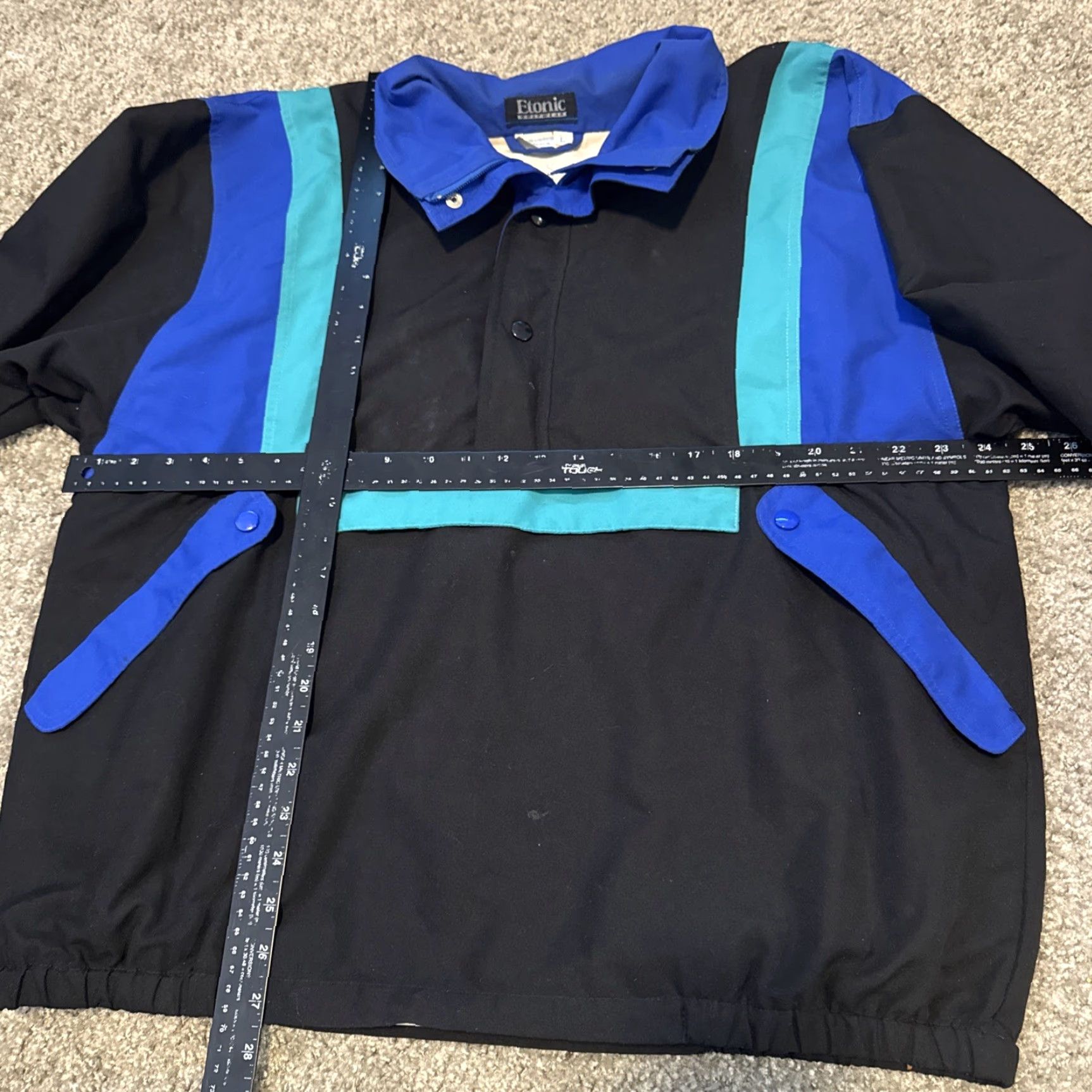 Vintage VINTAGE Etonic Windbreaker Jacket Mens L Golf Gore-Tex Water Resistant 90s Blue Teal Nylon Pullover - Size US L / EU 52-54 / 3 - 6 Thumbnail