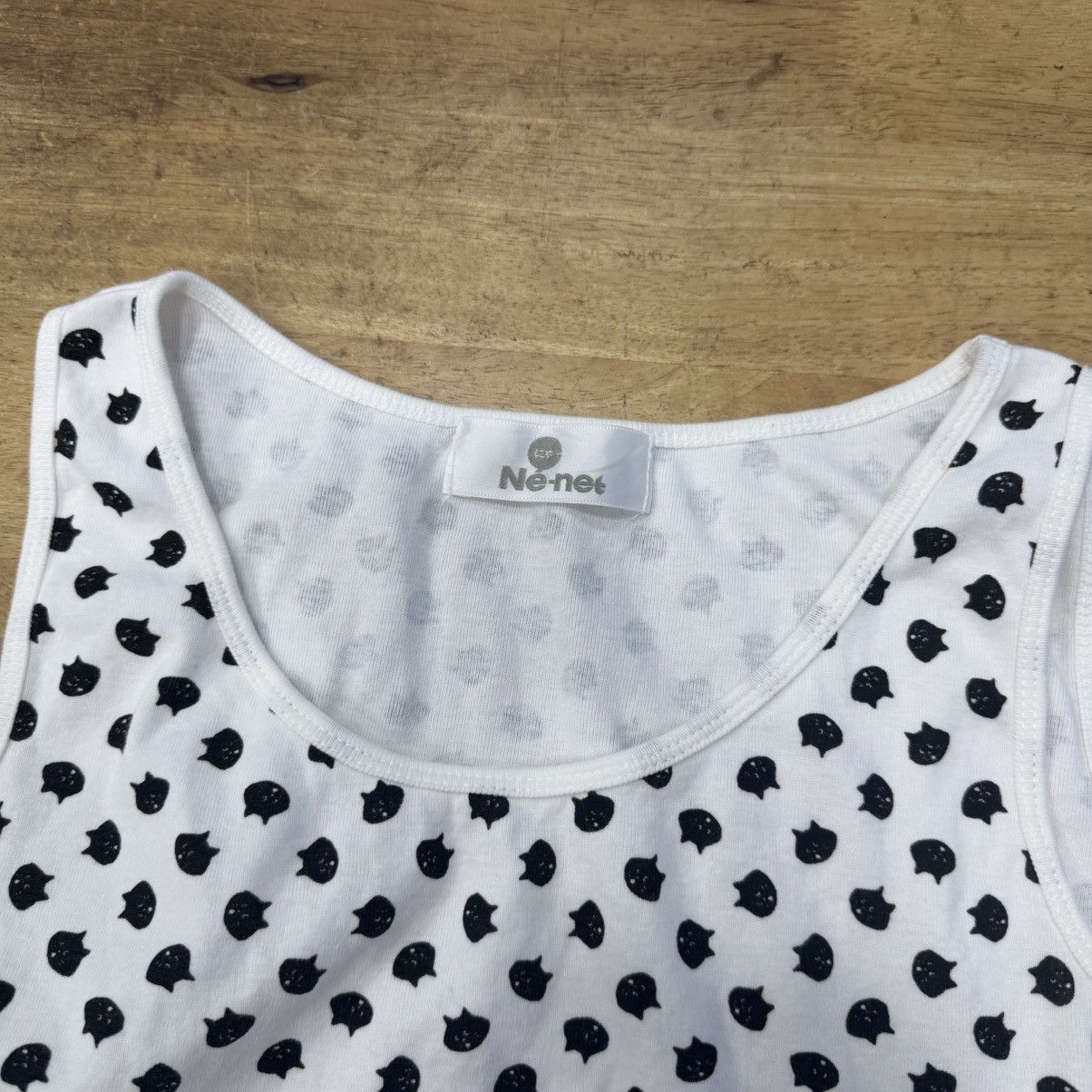 Ne-Net Né-net tank top featuring an all-over "Nya" cat face print Size S / US 4 / IT 40 - 2 Thumbnail