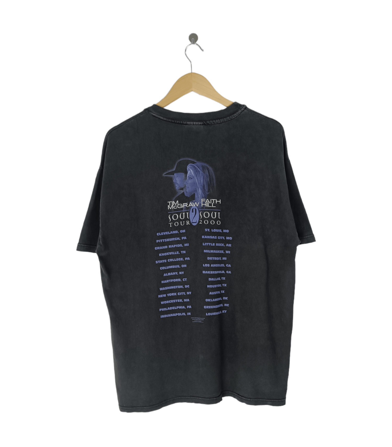 Vintage RARE🔥VINTAGE 2000's FADED FAITH HILL & TIM MCGRAW TOUR TEES Size US L / EU 52-54 / 3 - 2 Thumbnail