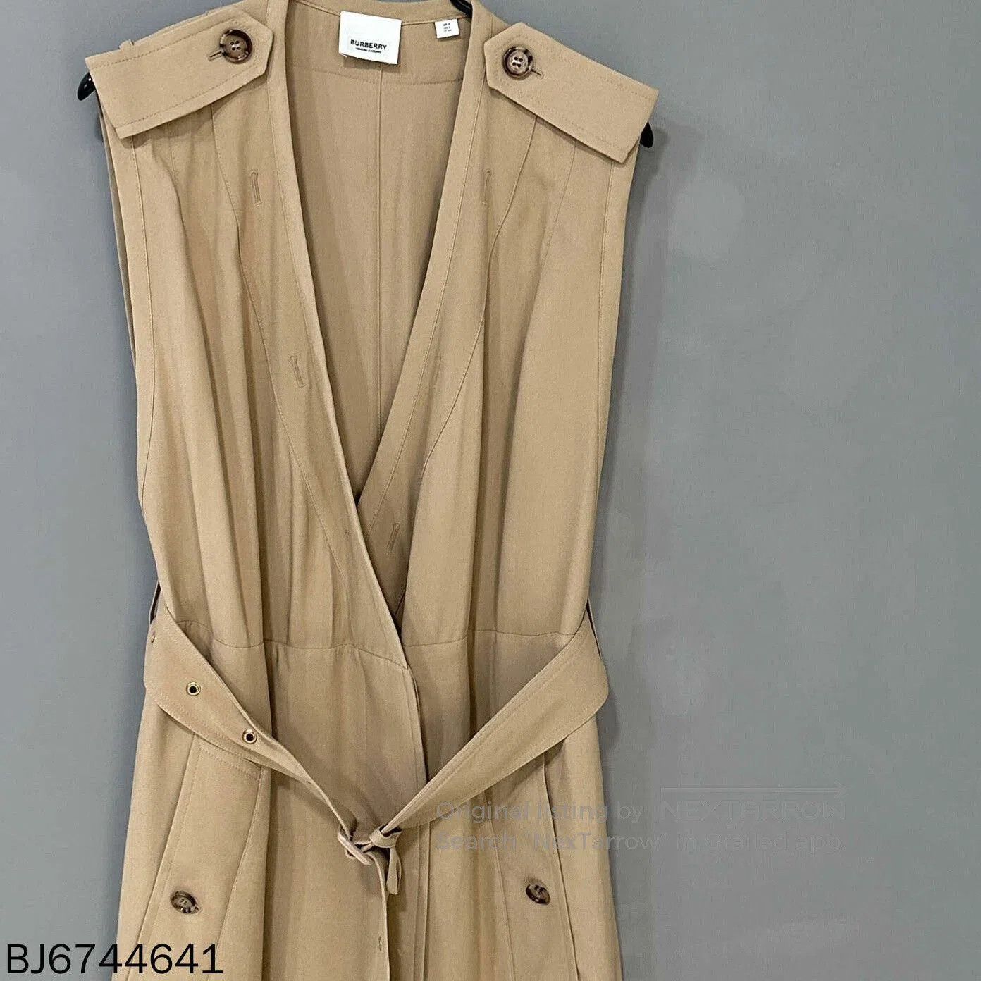 Burberry Burberry Belted Sleeveless Long Coat. Size XS / US 0-2 / IT 36-38 - 1 Thumbnail