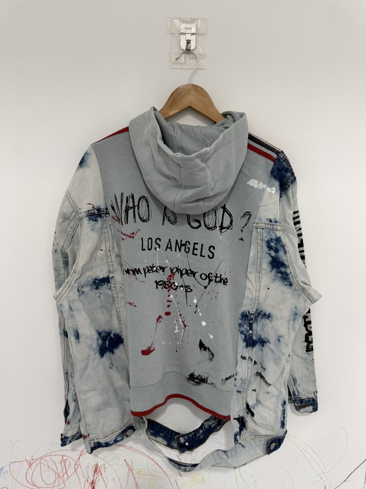 Adidas Reworked Custom Adidas Denim Jacket Hoodie Size US XL / EU 56 / 4 - 2 Thumbnail