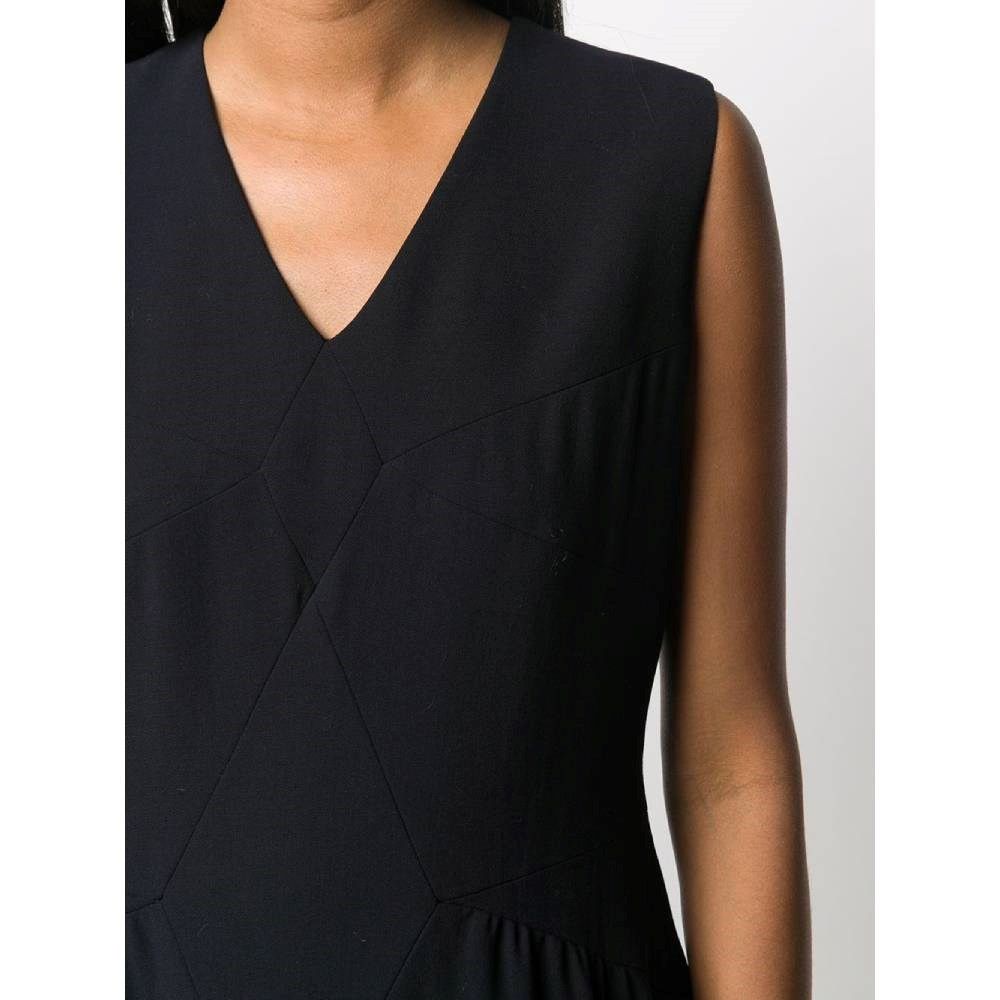 Chanel Chanel - Karl Lagerfeld S/S98 V-Neck Narrow Waist Wool Dress Size XS / US 0-2 / IT 36-38 - 3 Thumbnail