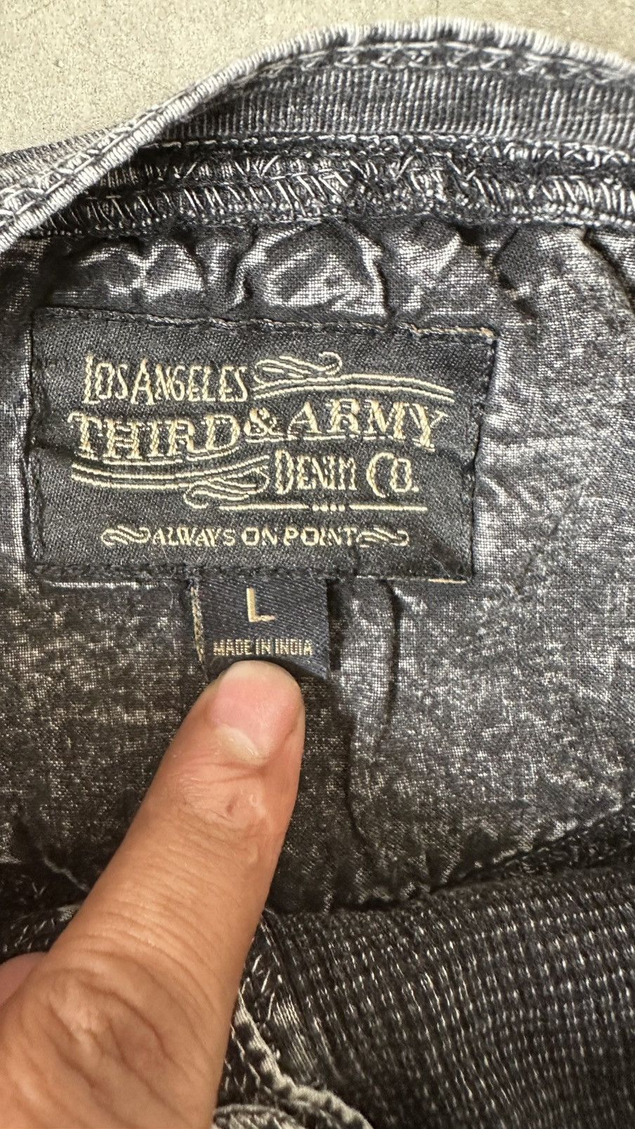 Other LOS ANGELES THIRD & ARMY DENIM CO CHARCHOAL WAFFLE TEE Size US L / EU 52-54 / 3 - 7 Thumbnail