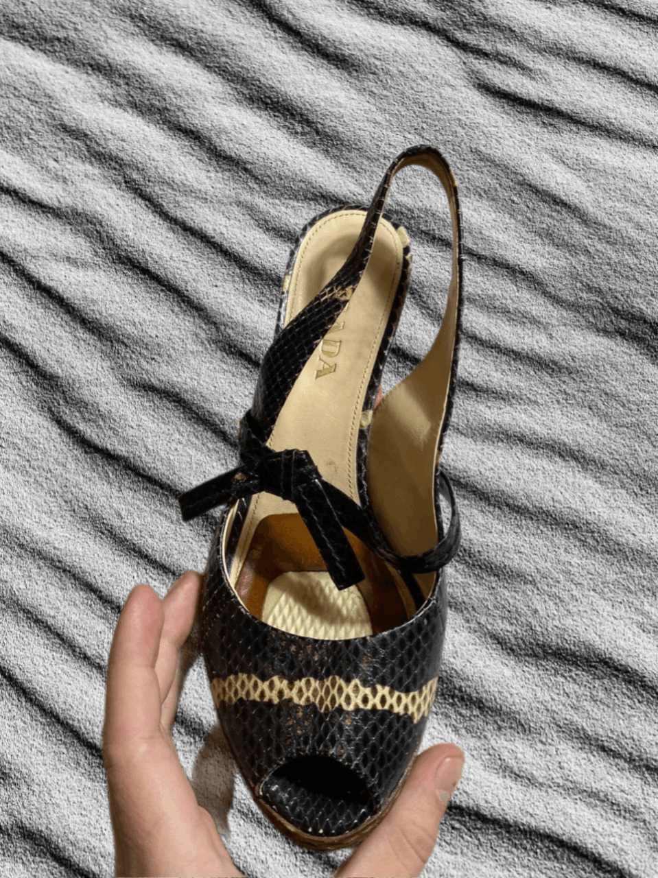 Vintage Prada Shoes Heels Y2K Platform, Women's (Size 6)