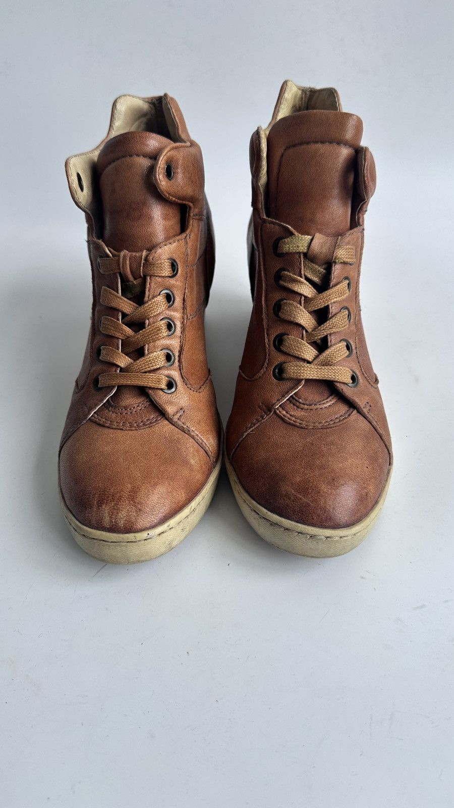 A.S.98 Airstep A.S.98 Leather Wedge Sneakers Shoes EU 39 US 8.5 Size US 8.5 / IT 38.5 - 5 Thumbnail