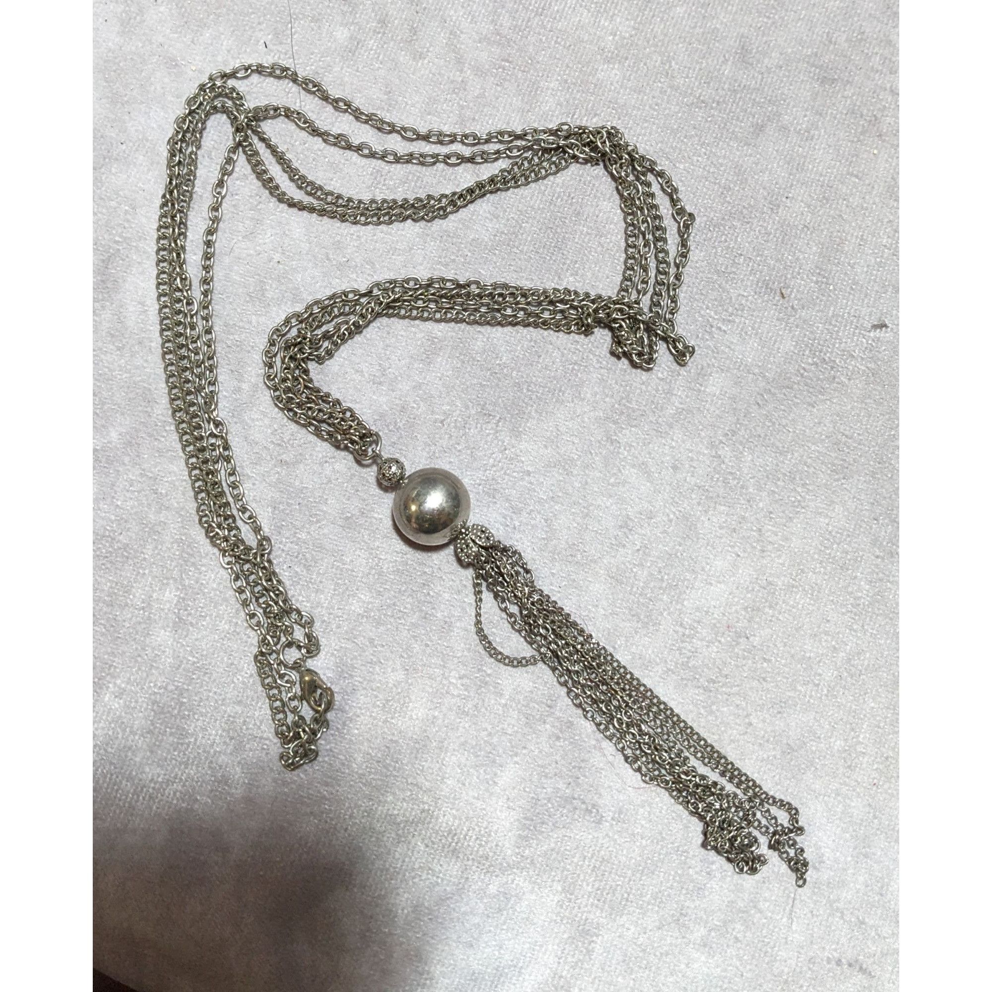 Other Silver Chain Tassel Necklace Size ONE SIZE - 8 Thumbnail