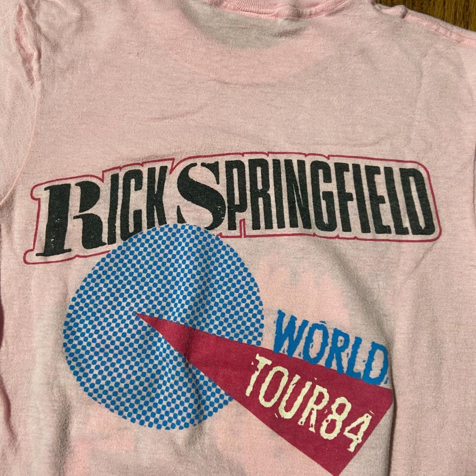 Hanes 80s rick springfield pink tee Size US S / EU 44-46 / 1 - 5 Thumbnail