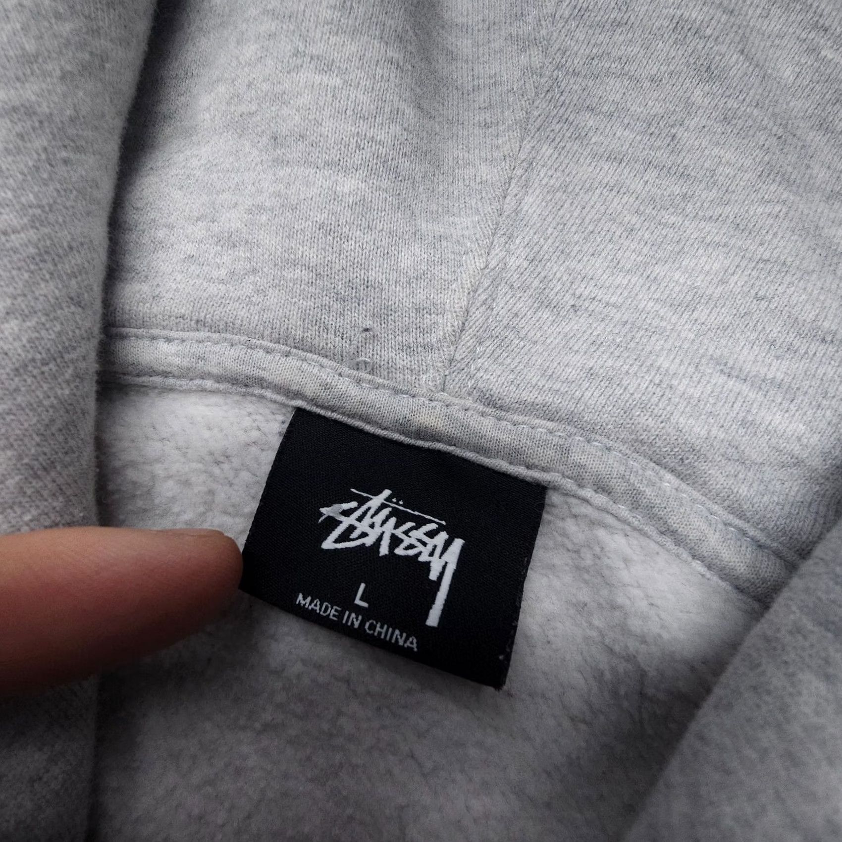 ASH Stussy Hoodie Ash Heather Mens L Street Skate Pullover Size US L / EU 52-54 / 3 - 3 Thumbnail