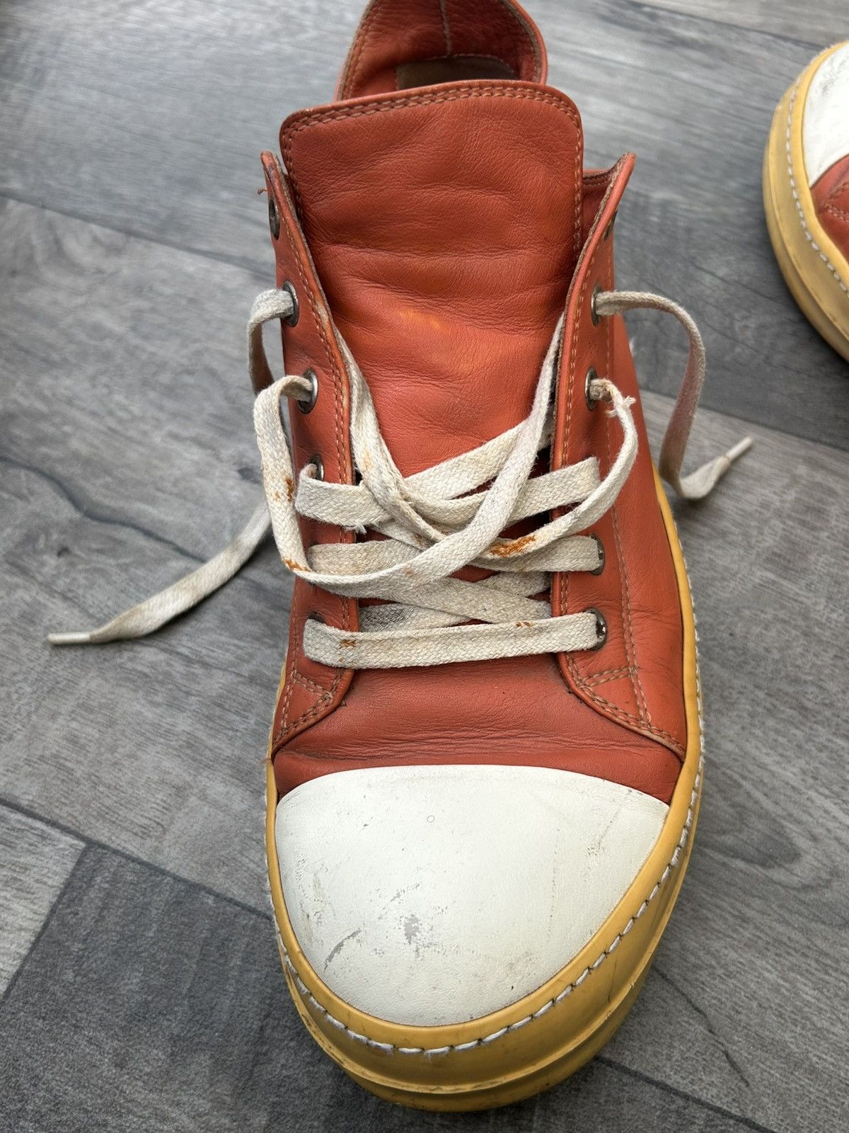 Rick Owens Rick Owens Mainline Ramones Low-Top Sneakers Size US 7 / EU 40 - 12 Thumbnail