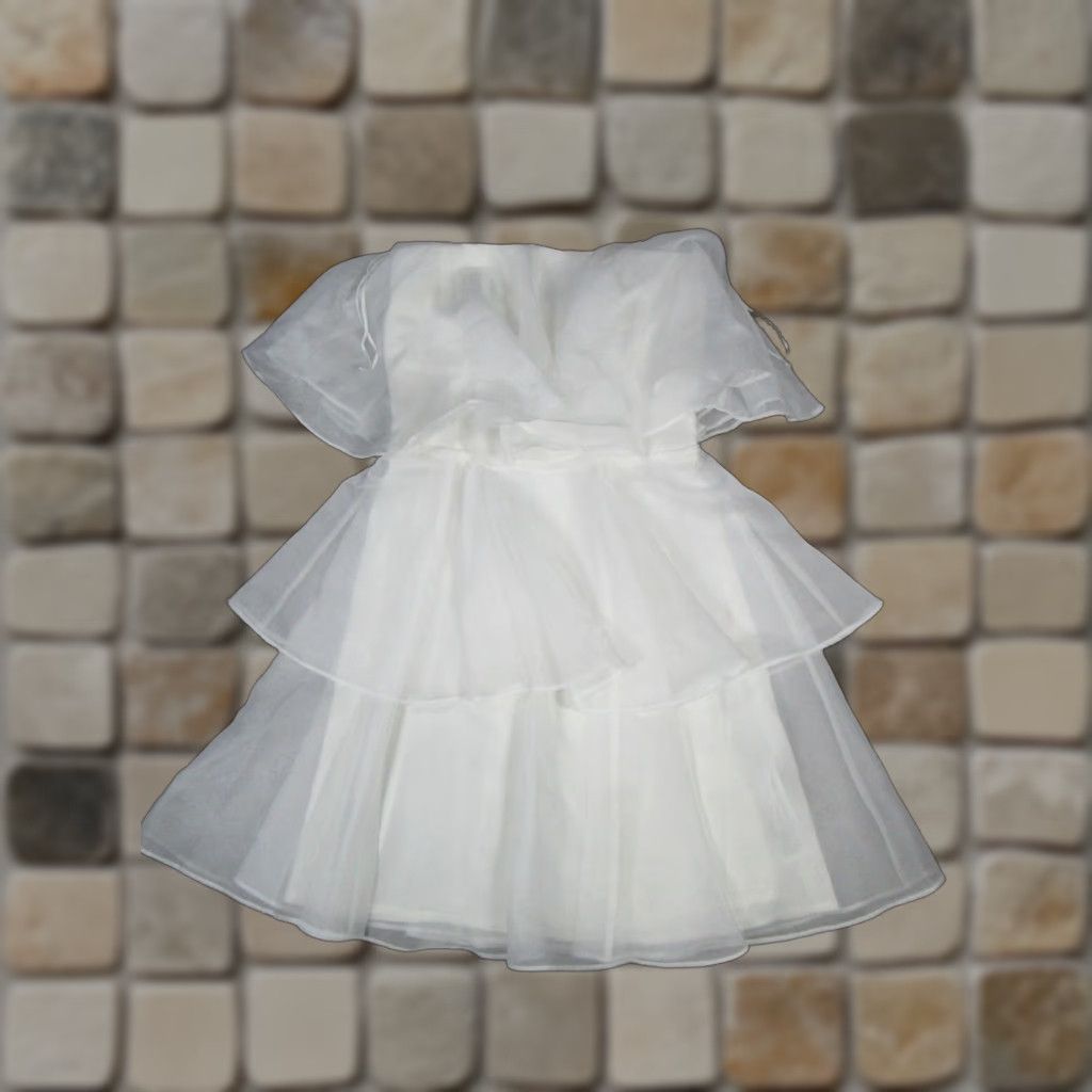 Abercrombie & Fitch Abercrombie & Fitch Dress Womens XXS Tall White Tulle Size XXS / US 00 / IT 34 - 1 Thumbnail