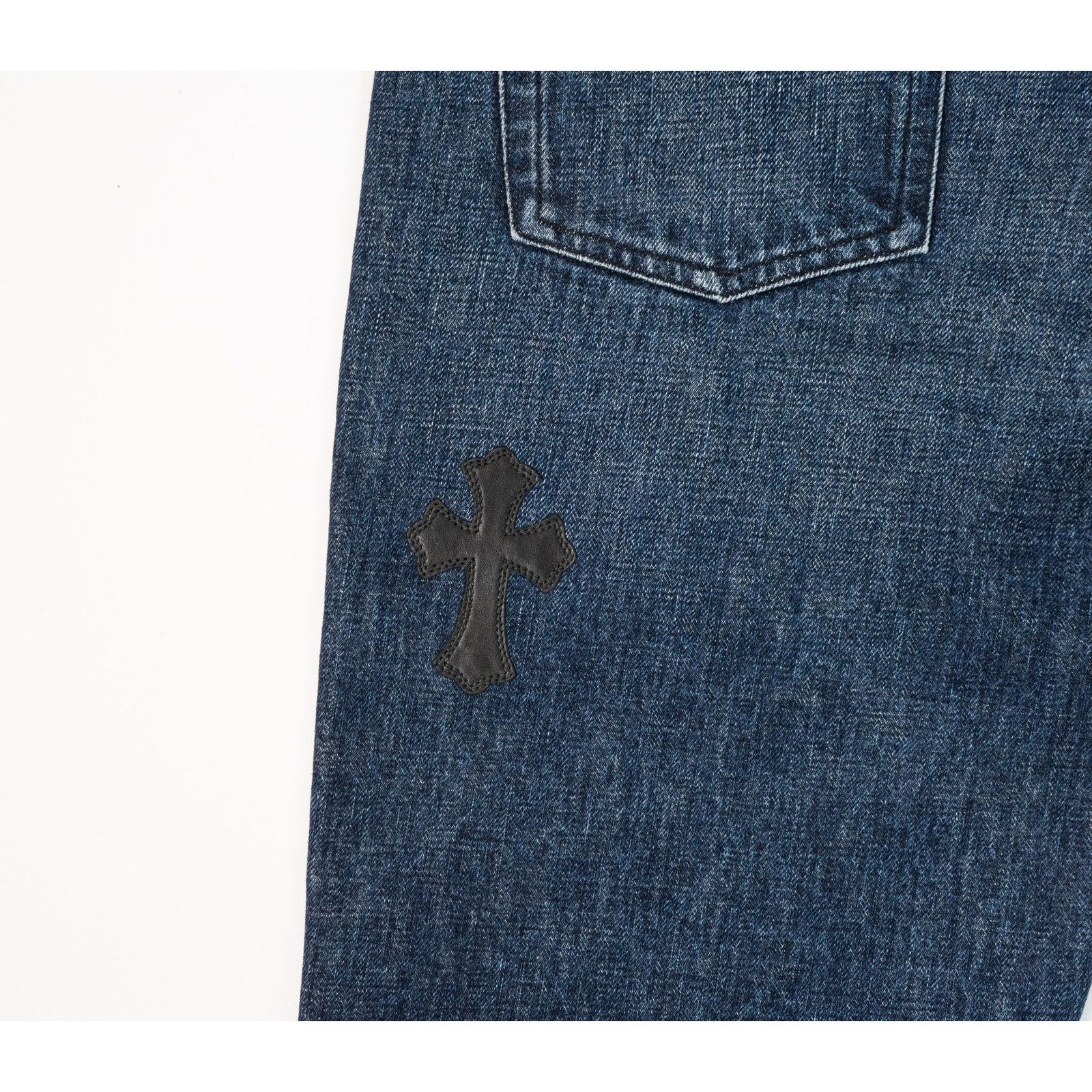Chrome Hearts Denim Black Cross Patch Shorts Size US 28 / EU 44 - 10 Thumbnail