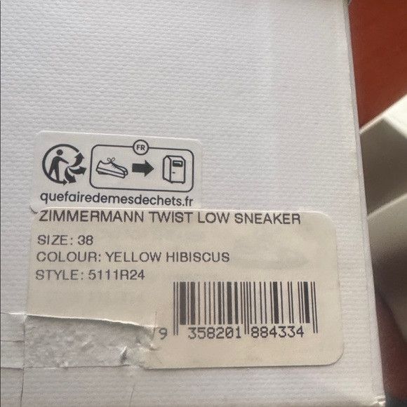 Zimmermann Zimmermann Pink and Yellow Floral print Sneakers Size US 8 / IT 38 - 9 Thumbnail