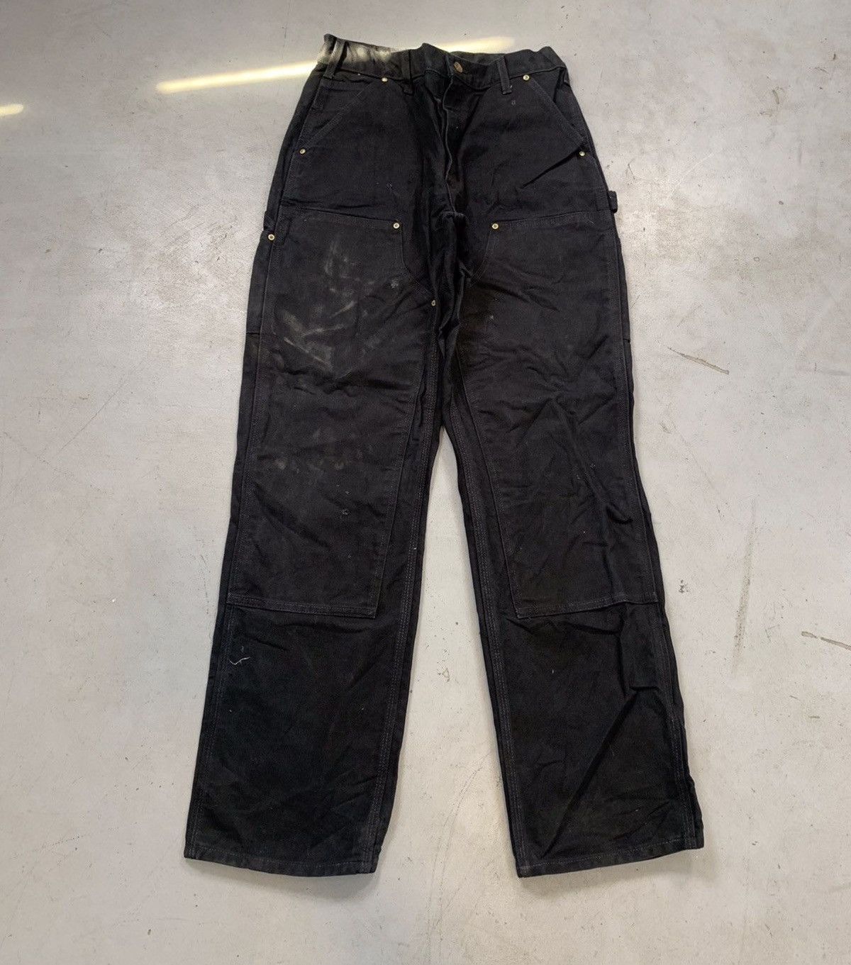 Carhartt Vintage carhartt b01 blk double knee denim Size US 31 - 1 Thumbnail