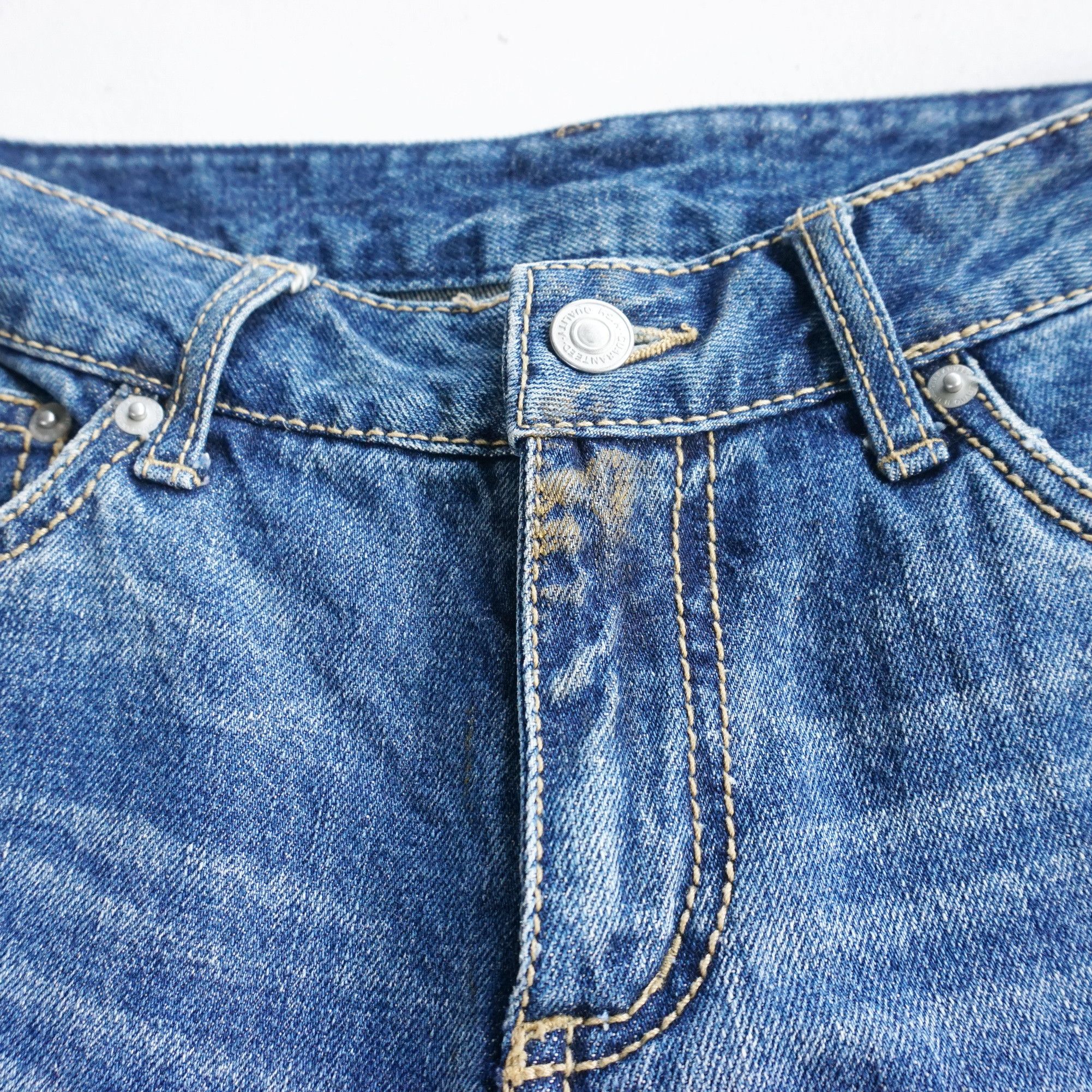 Japanese Brand Low Rise Ripped Dirty Look Flare Jeans Japanese Brand Size 27" / US 4 / IT 40 - 7 Thumbnail