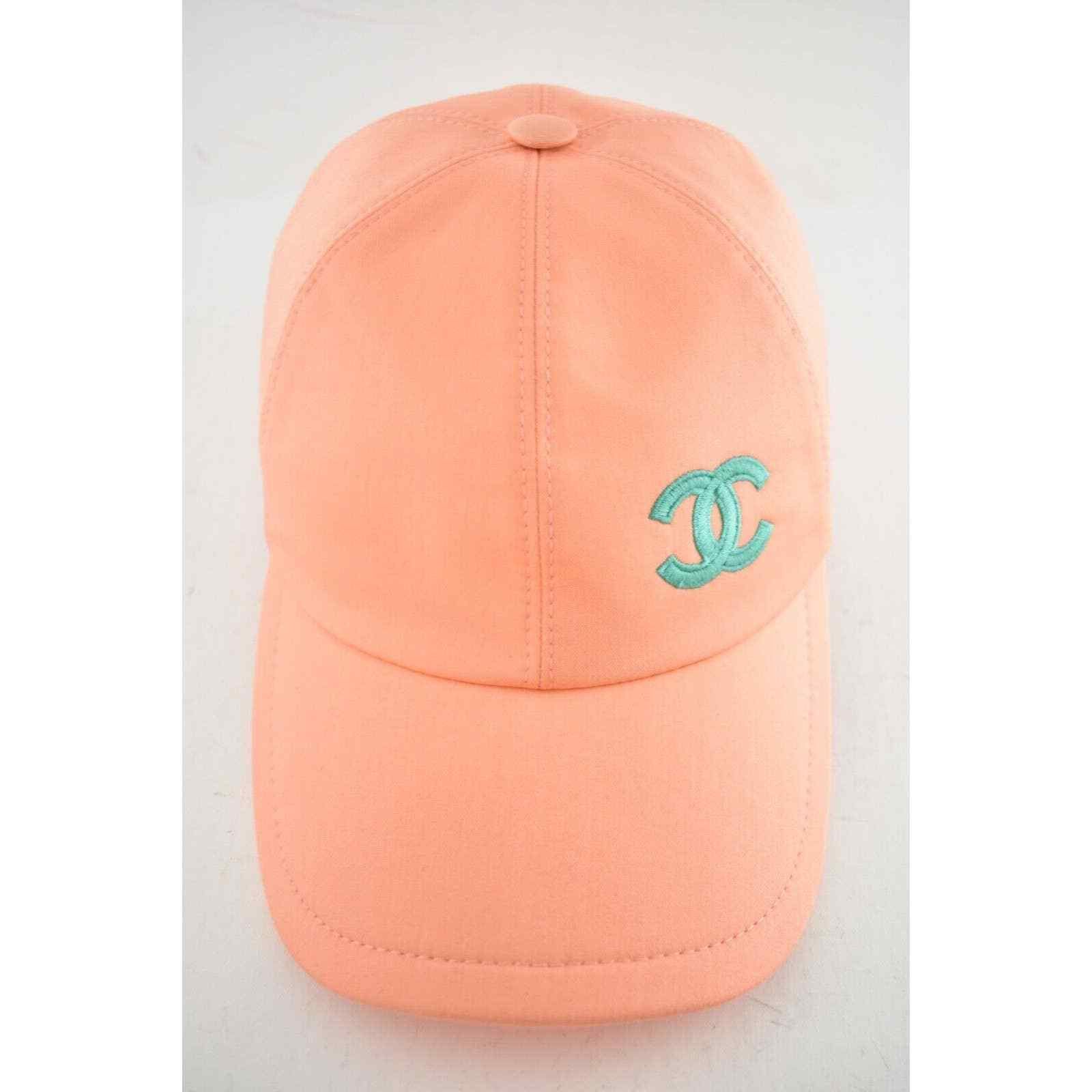 Chanel Chanel REV Orange Peach Turquoise Baseball Curved Peak Hat Size ONE SIZE - 6 Thumbnail