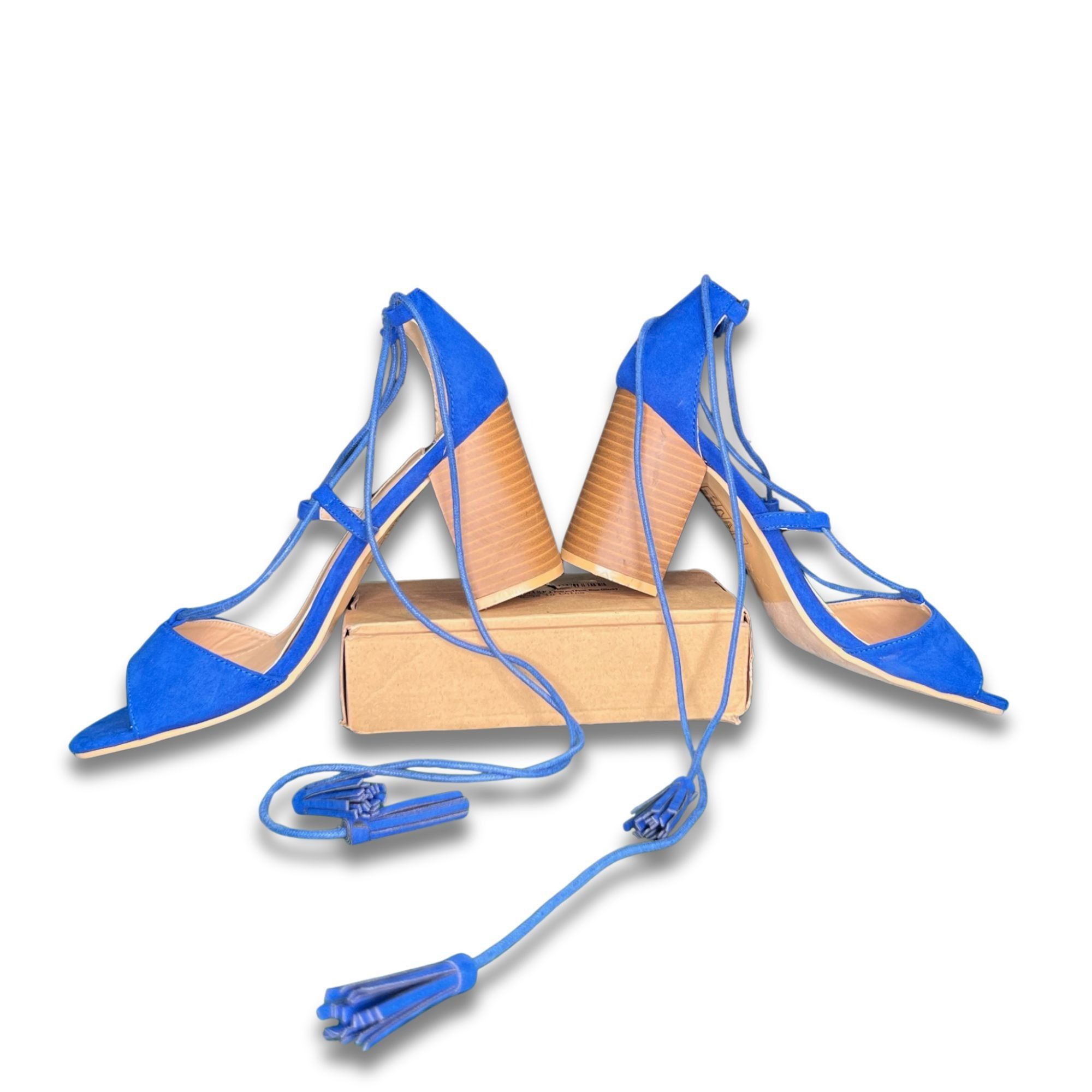 Other Yoki Brittaa-5 Women's Sz 8.5 Lace-Up High Heel Sandals Roya Size US 8.5 / IT 38.5 - 3 Thumbnail
