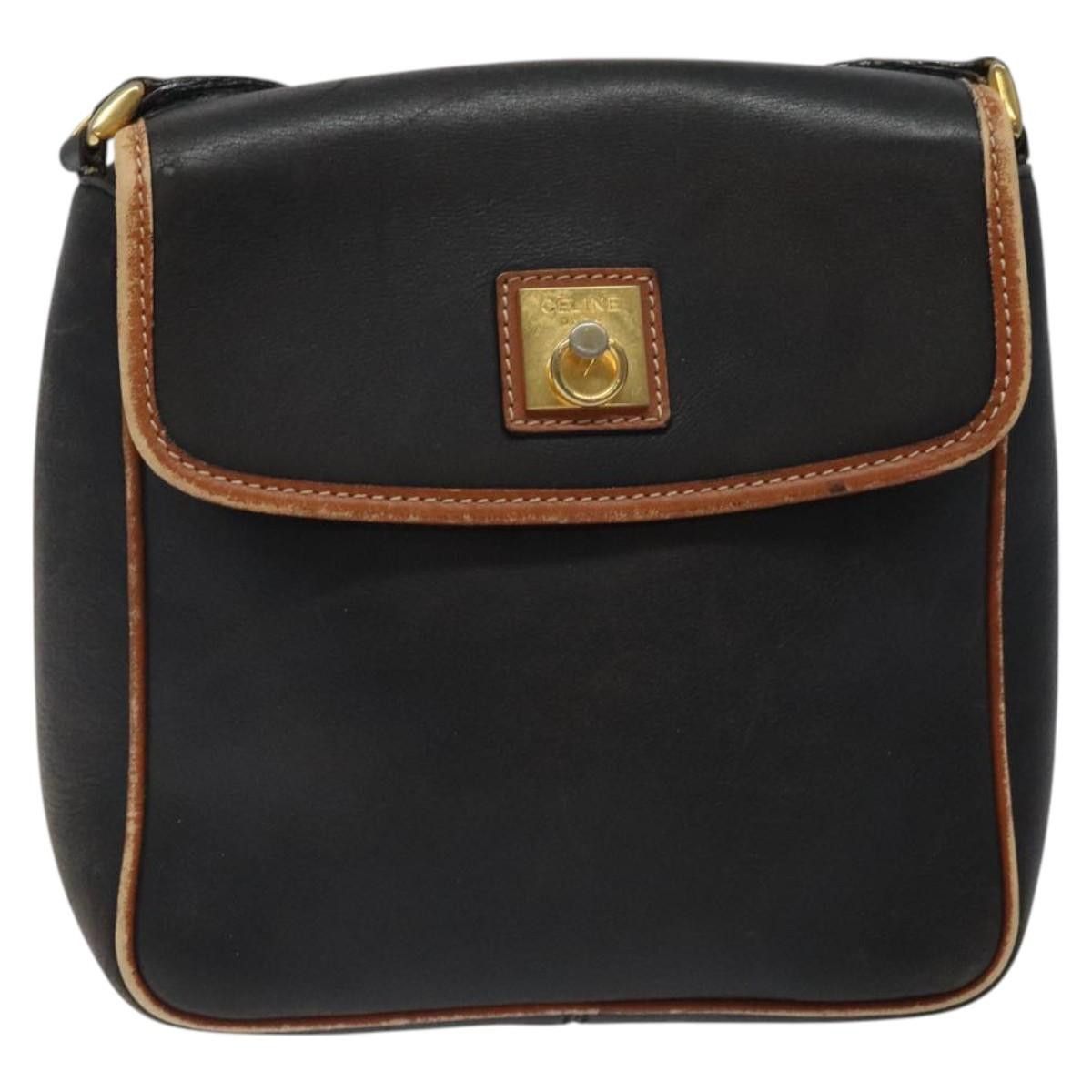 Celine CELINE Shoulder Bag Leather Black Gold Size ONE SIZE - 2 Thumbnail