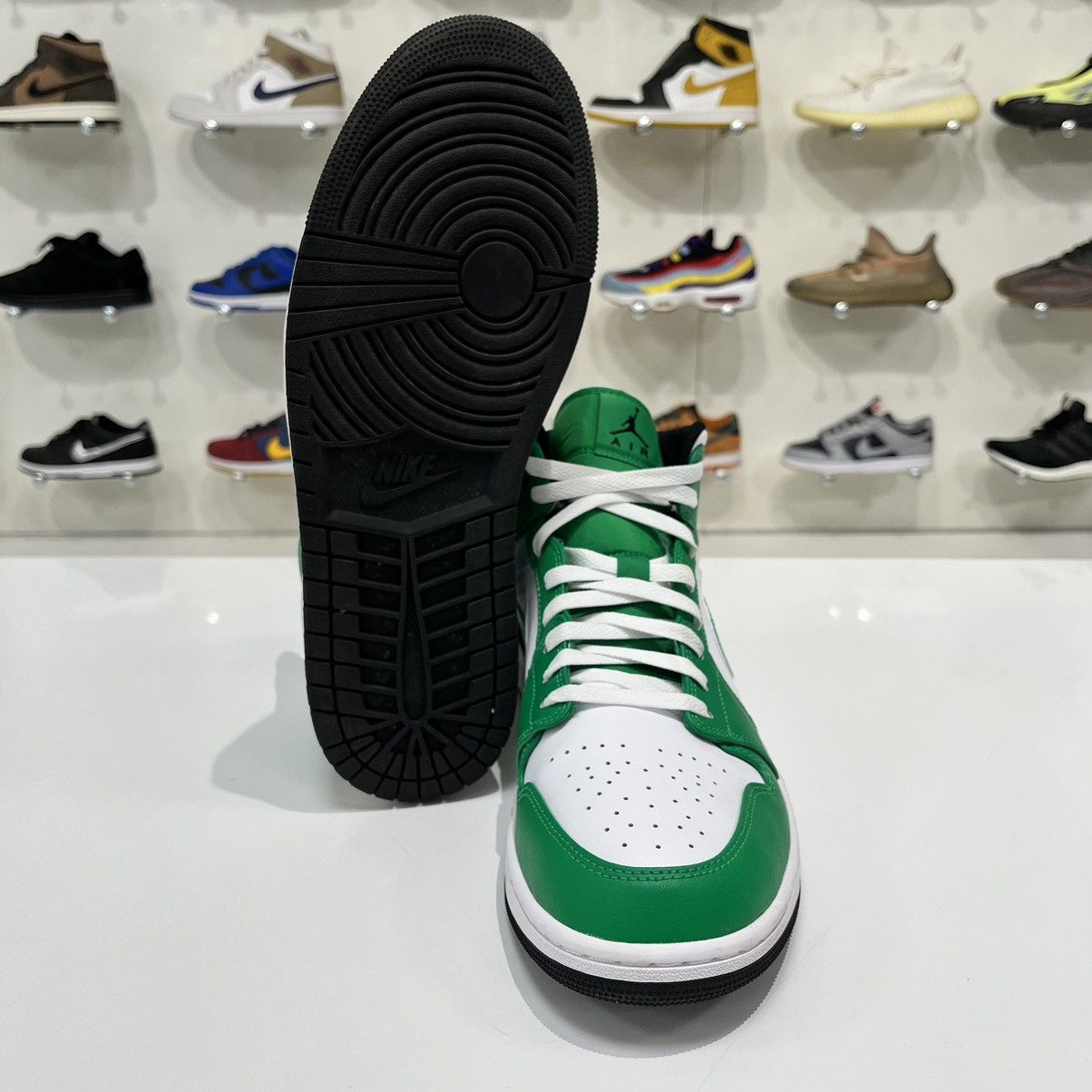 Nike Air Jordan 1 Mid Lucky Green Size US 12 / EU 45 - 10 Thumbnail