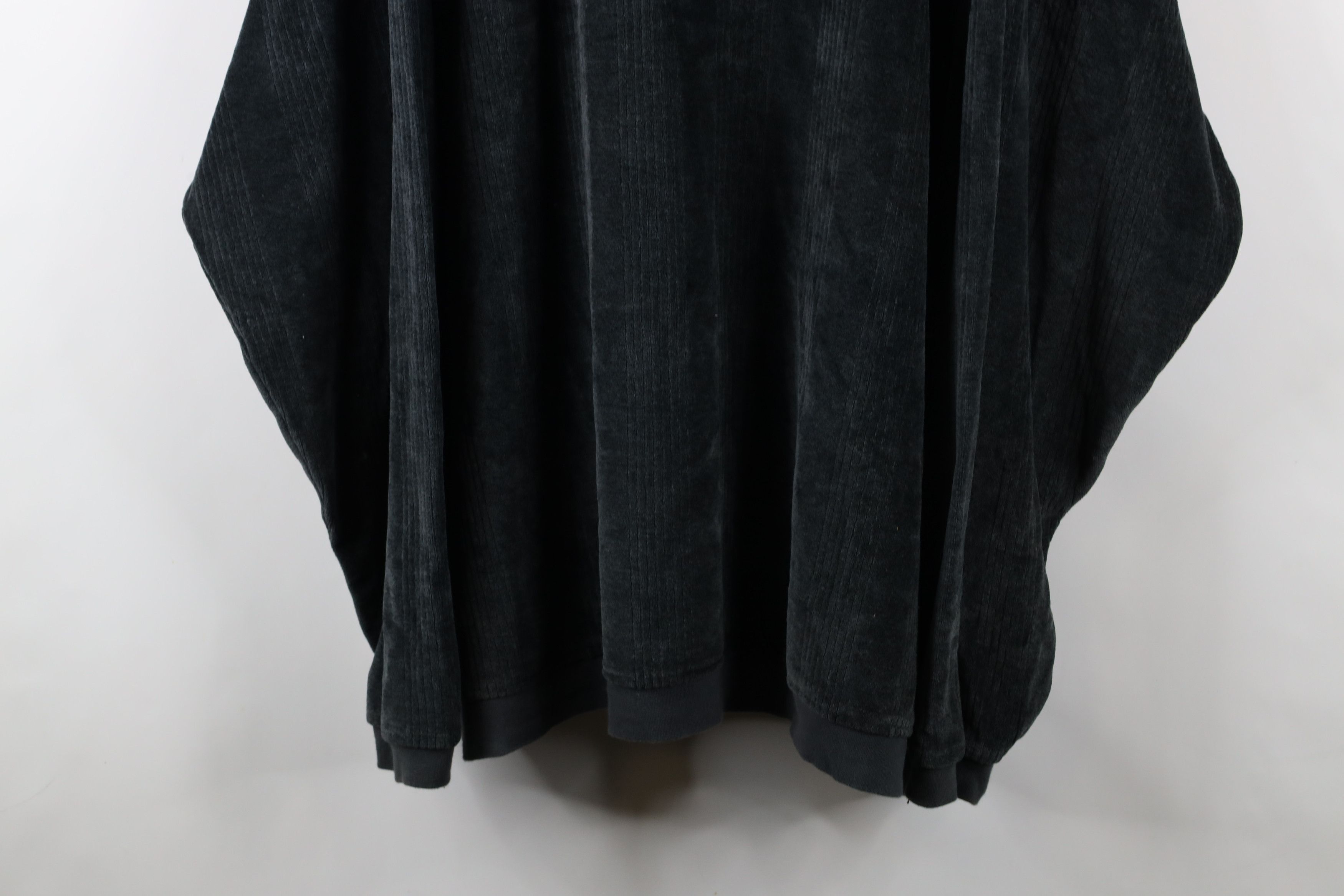 Vintage Vinage 90s Streetwear Velour Pullover Polo Shirt Gray Size US XXL / EU 58 / 5 - 3 Thumbnail