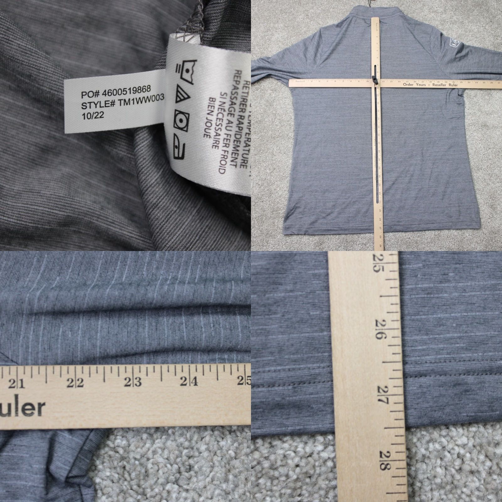 TravisMathew Travis Mathew Sweatshirt Womens XL Gray 1/4 Zip Long Sleeve NWT Golf Activewear Mock Neck Pullover Casual Size XL / US 12-14 / IT 48-50 - 9 Thumbnail