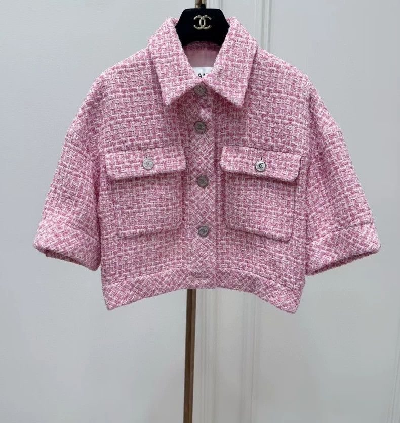 Chanel Chanel Preview Series Pink Tweed Short-sleeved Jacket Size XS / US 0-2 / IT 36-38 - 1 Thumbnail