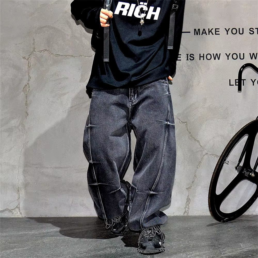 Designer × Jean Streetwear Baggy Vintage Washed Jeans Pants Size US 29 - 2 Thumbnail
