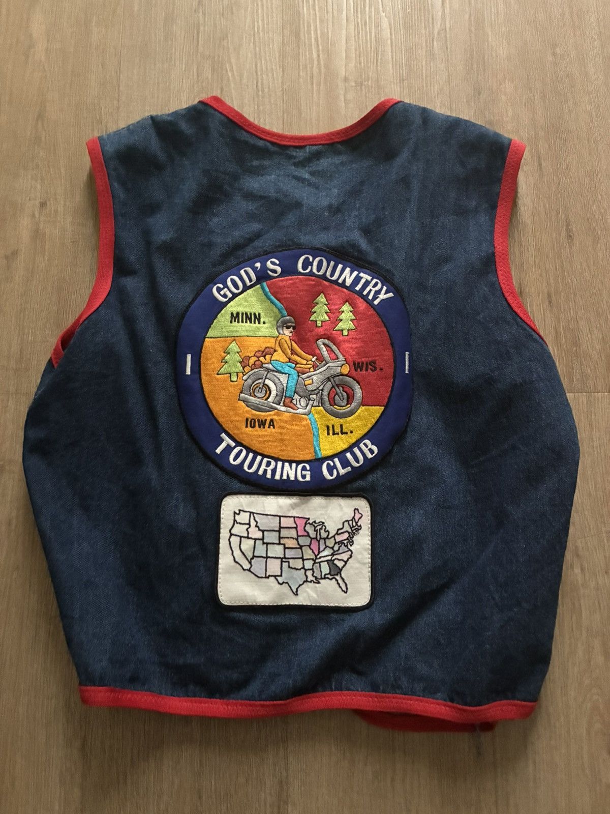 Other Vintage Motorcycle Jean Vest God's Country Touring Club Size US L / EU 52-54 / 3 - 2 Thumbnail