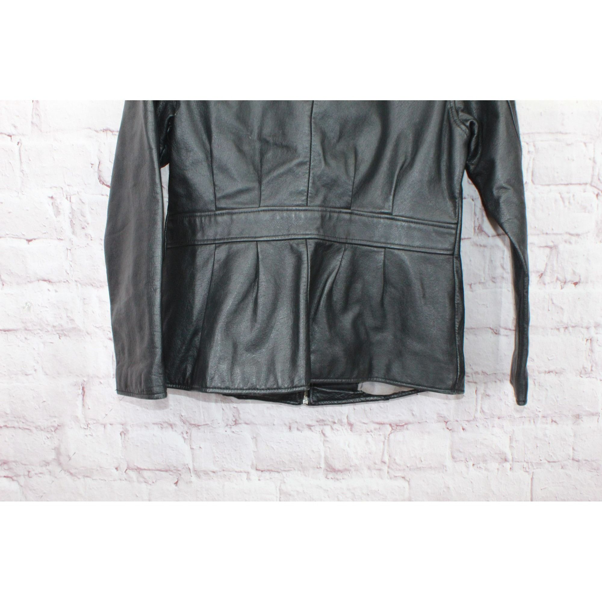 Leather Pelle Studio Women's Black Soft Leather Full Zipper Jacket Size M / US 6-8 / IT 42-44 - 3 Thumbnail