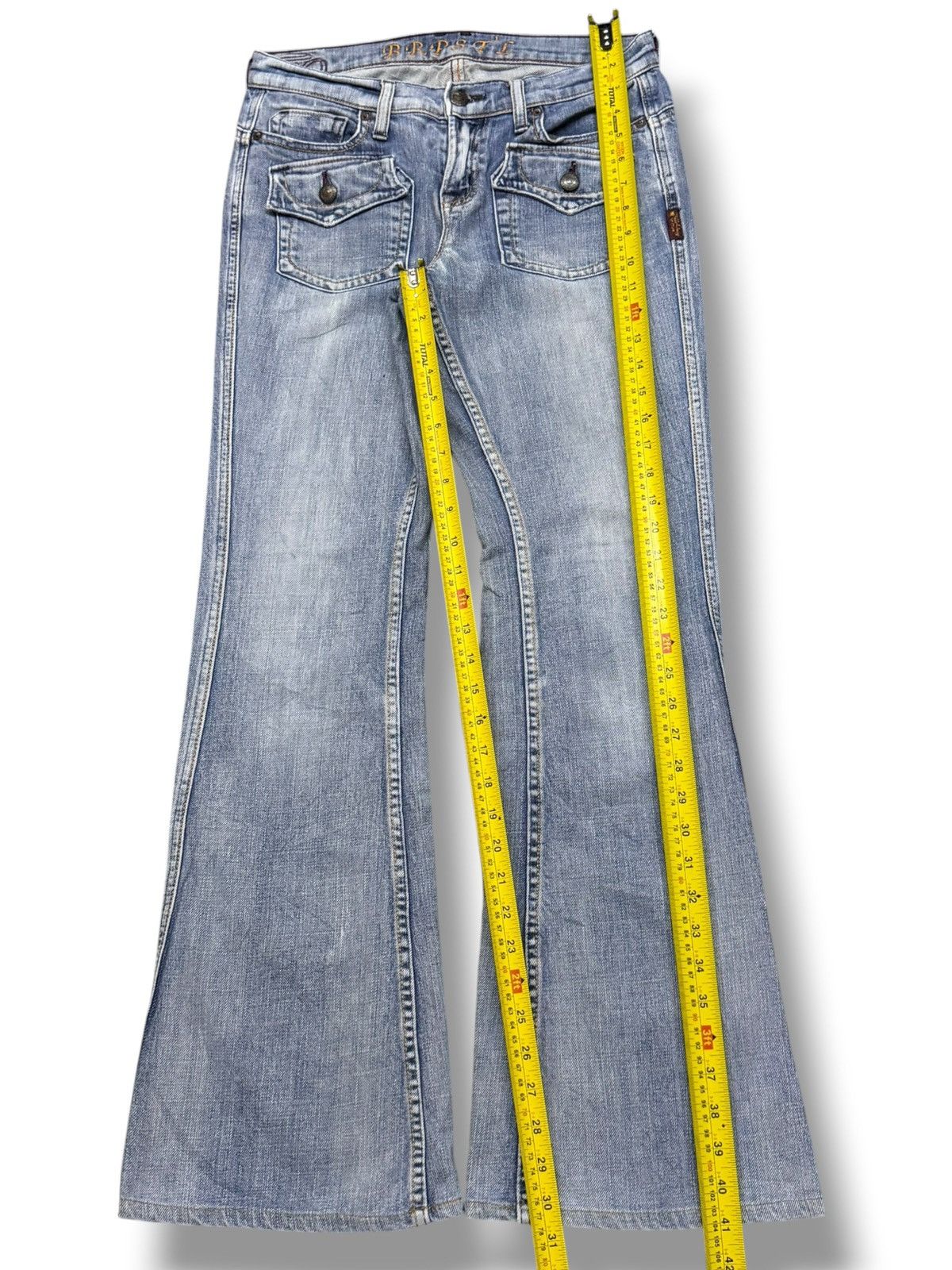Japanese Brand Vintage Brappers Japan Denim Jeans | Y2K Bootcut Flare | W30 Size 30" / US 8 / IT 44 - 13 Thumbnail