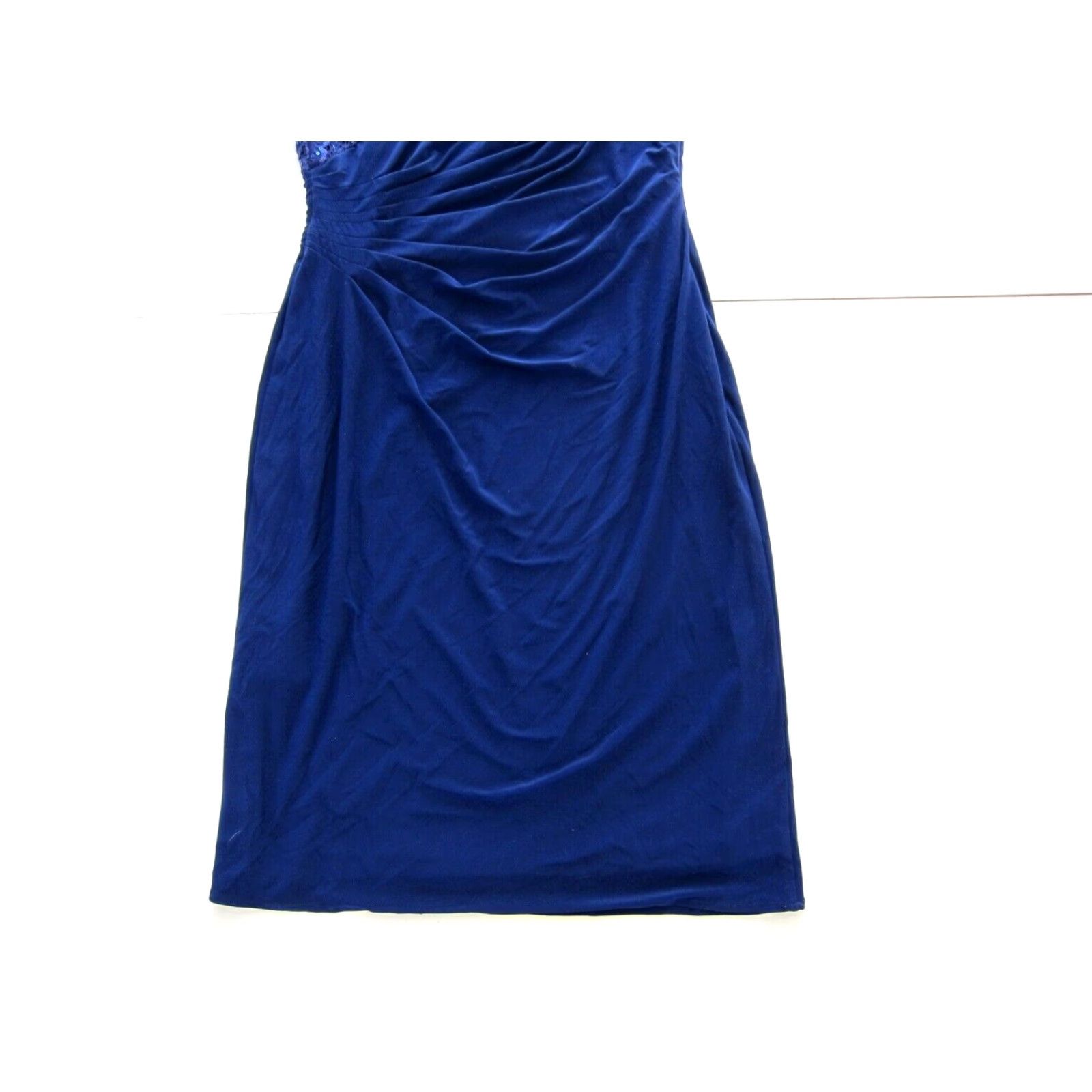 Vintage VINTAGE R&M Richards Blue Stretch Sparkle Sequin Sleeveless Ruched Sheath Dress Small Dress Size S / US 4 / IT 40 - 6 Thumbnail
