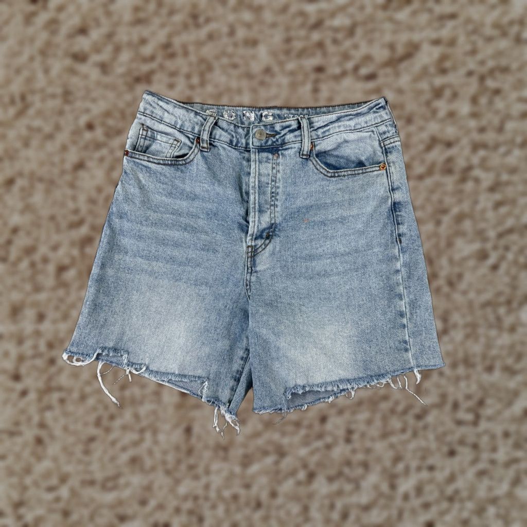 Vintage Song Shorts Womens Denim Short 26x6 Blue 7 High Rise Button Fly Cut-Off Cotton Street Casual 90s Womens Shoes? Size 28" / US 6 / IT 42 - 1 Thumbnail