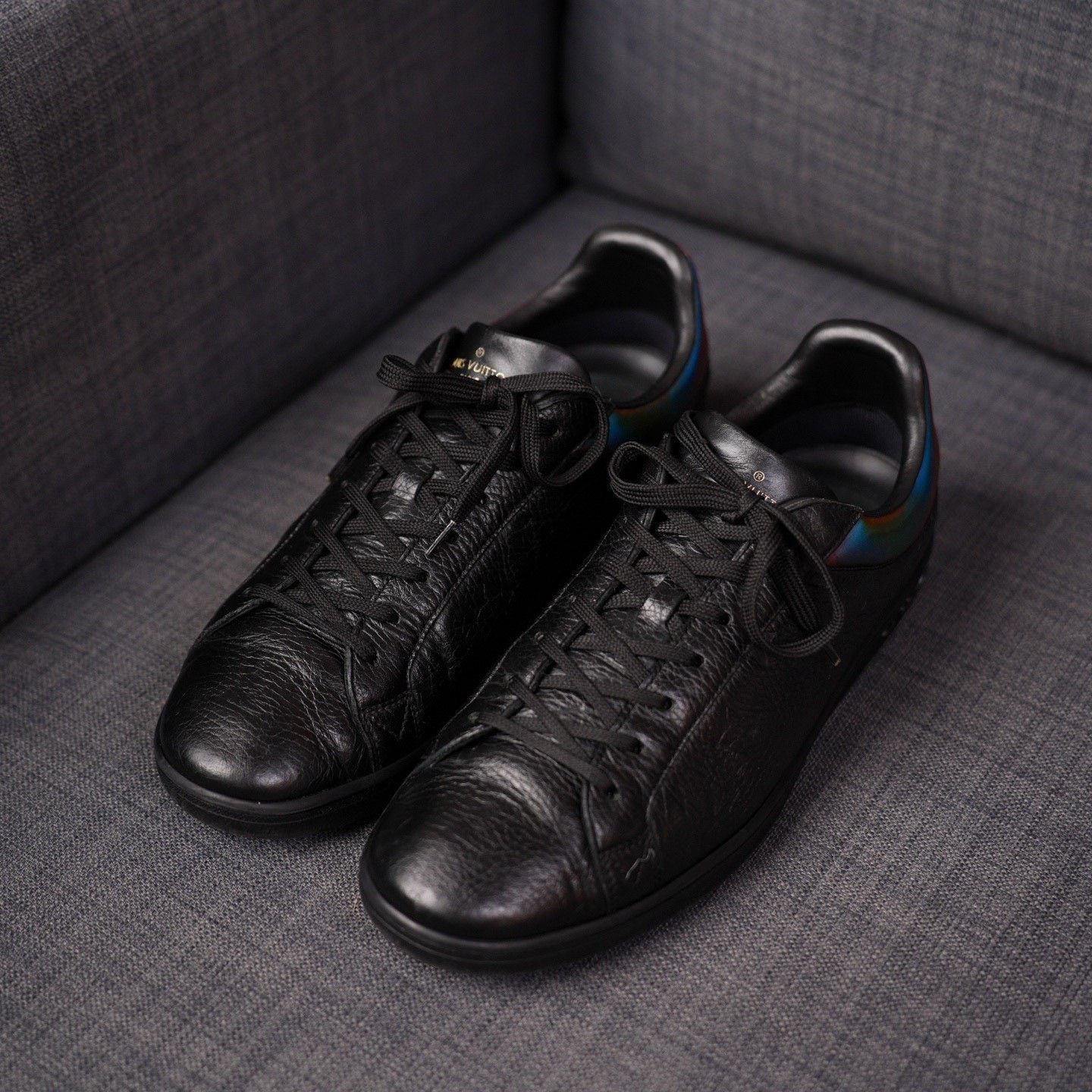 Louis Vuitton Louis Vuitton Black Lowtop Sneakers 9 Men Size US 9 / EU 42 - 1 Thumbnail