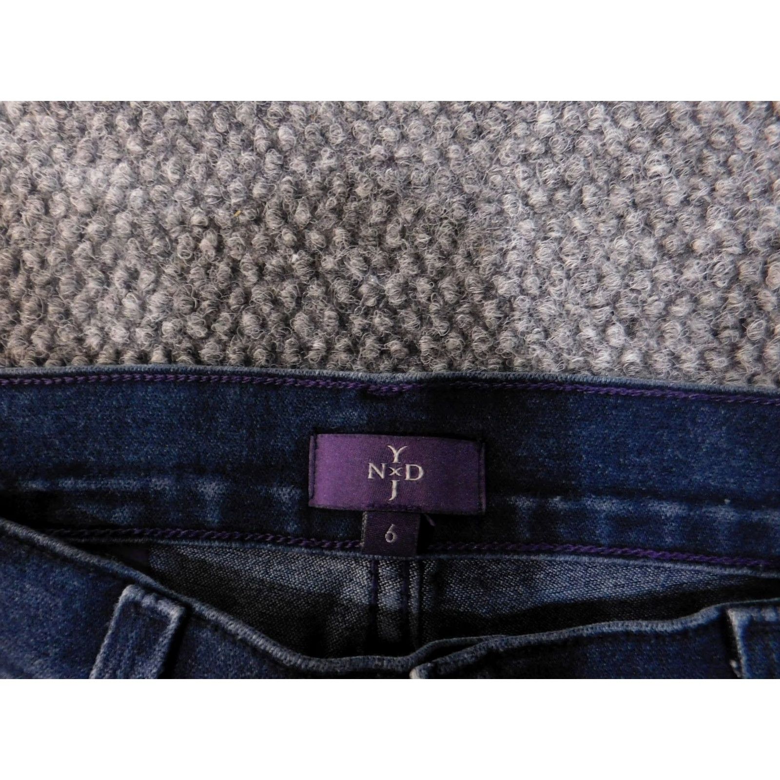 NYDJ NYDJ Jeans Womens 6 Blue Dark Wash Straight Leg Rhinestone Embellished Pockets Size 28" / US 6 / IT 42 - 6 Thumbnail