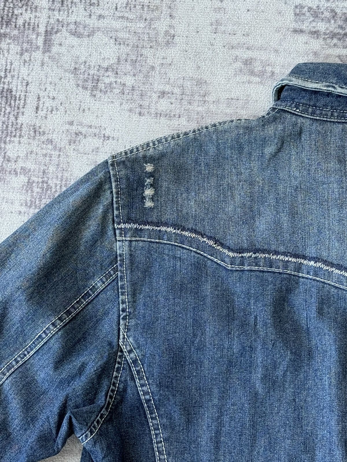 In The Attic Vintage In The Attic Tactical Button Denim Jacket Size US L / EU 52-54 / 3 - 7 Thumbnail