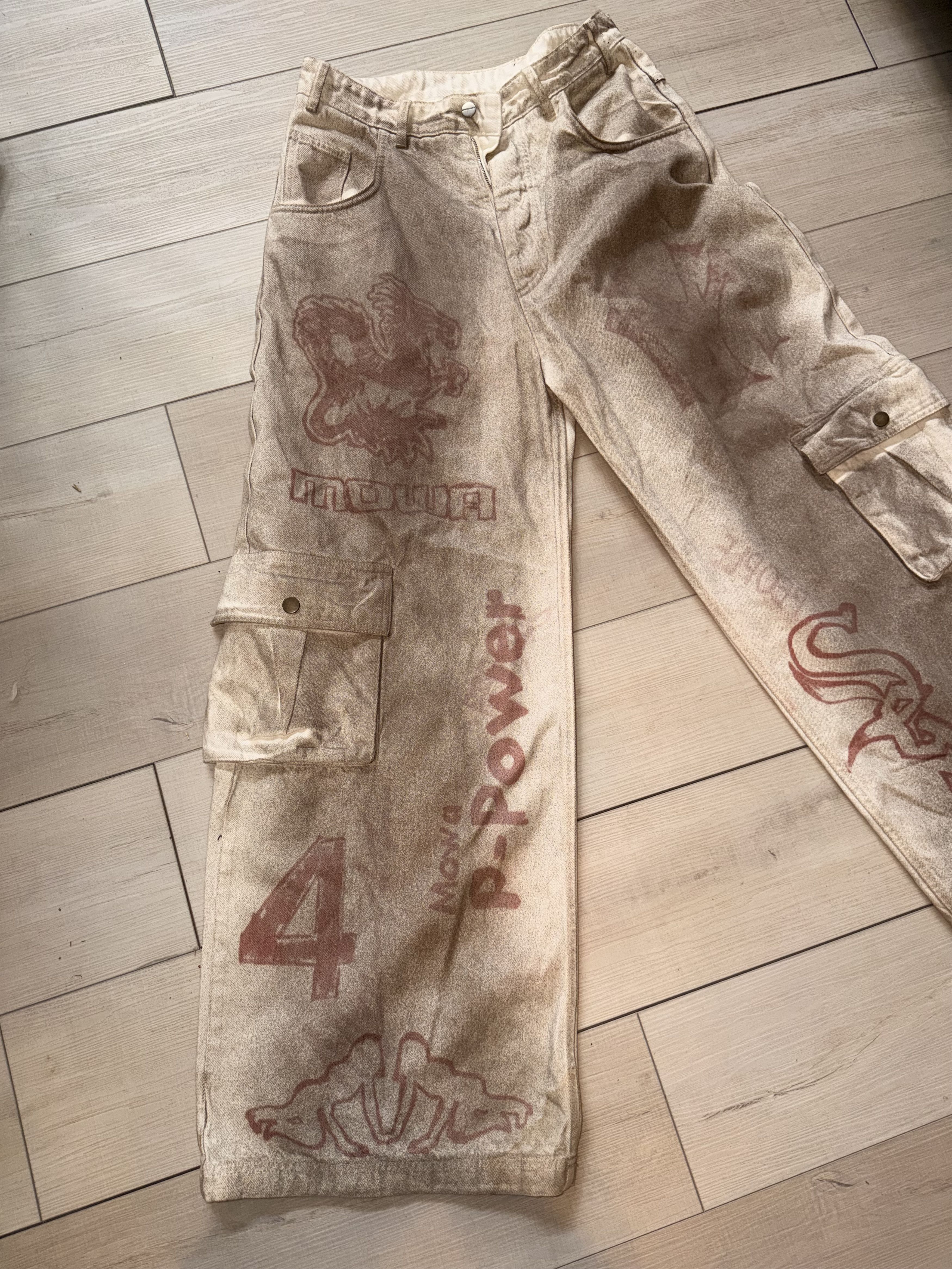 Travis Scott Cactus Jack Travis Scott x MOWALOLA Logo Trousers 'Ash Size US 32 / EU 48 - 2 Thumbnail