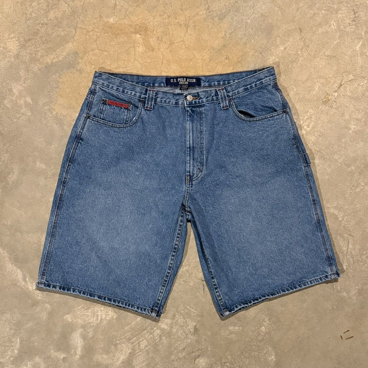 U.S. Polo Assn. Vintage 2000s US Polo Assn Baggy Carpenter Jorts Y2K Skater Size US 40 / EU 56 - 6 Thumbnail