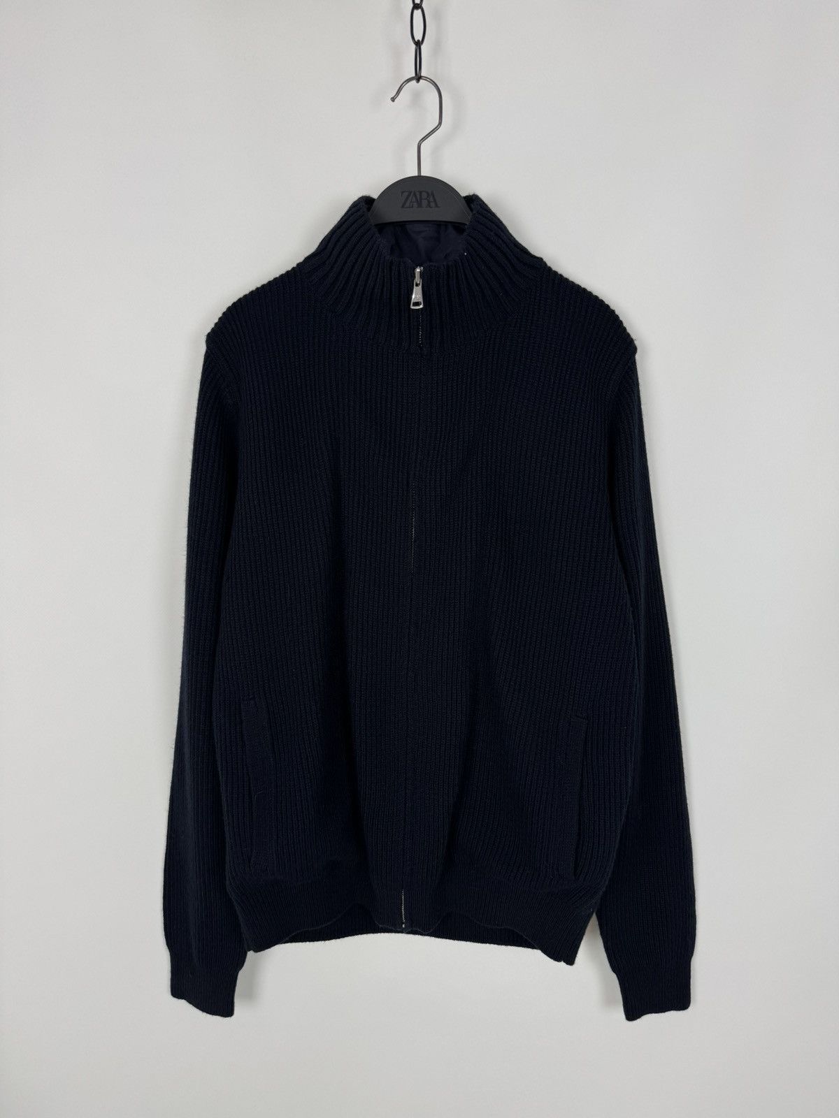 Hackett Hackett London Ribbed Wool Blend Full Zip 2 in 1 Sweater Size US M / EU 48-50 / 2 - 1 Thumbnail
