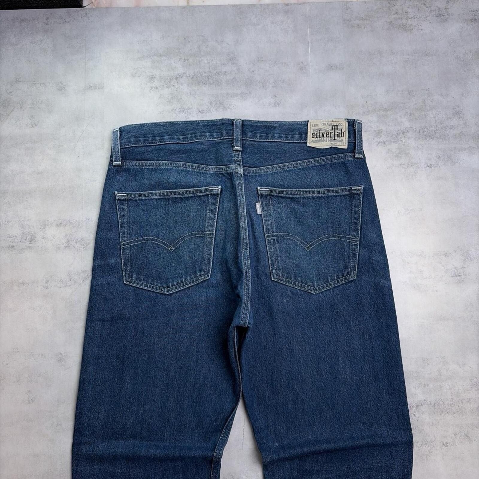 Levi's Y2K Blue Levi’s Silvertab Straight Denim Jeans Size US 34 / EU 50 - 3 Thumbnail