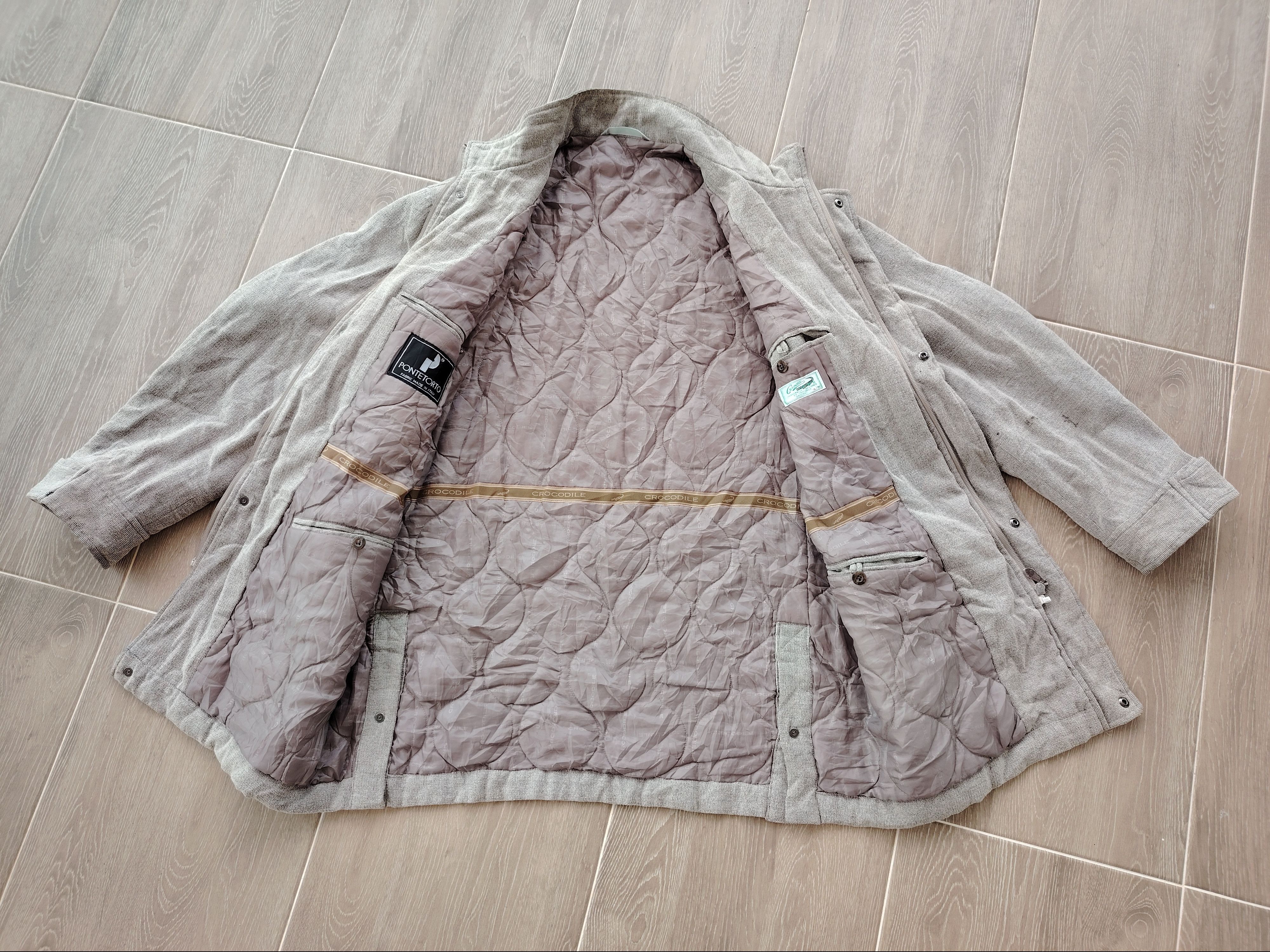Japanese Brand × Vintage Vintage Crocodile Fleece Jacket by Pontetorto Italy Size US L / EU 52-54 / 3 - 3 Thumbnail