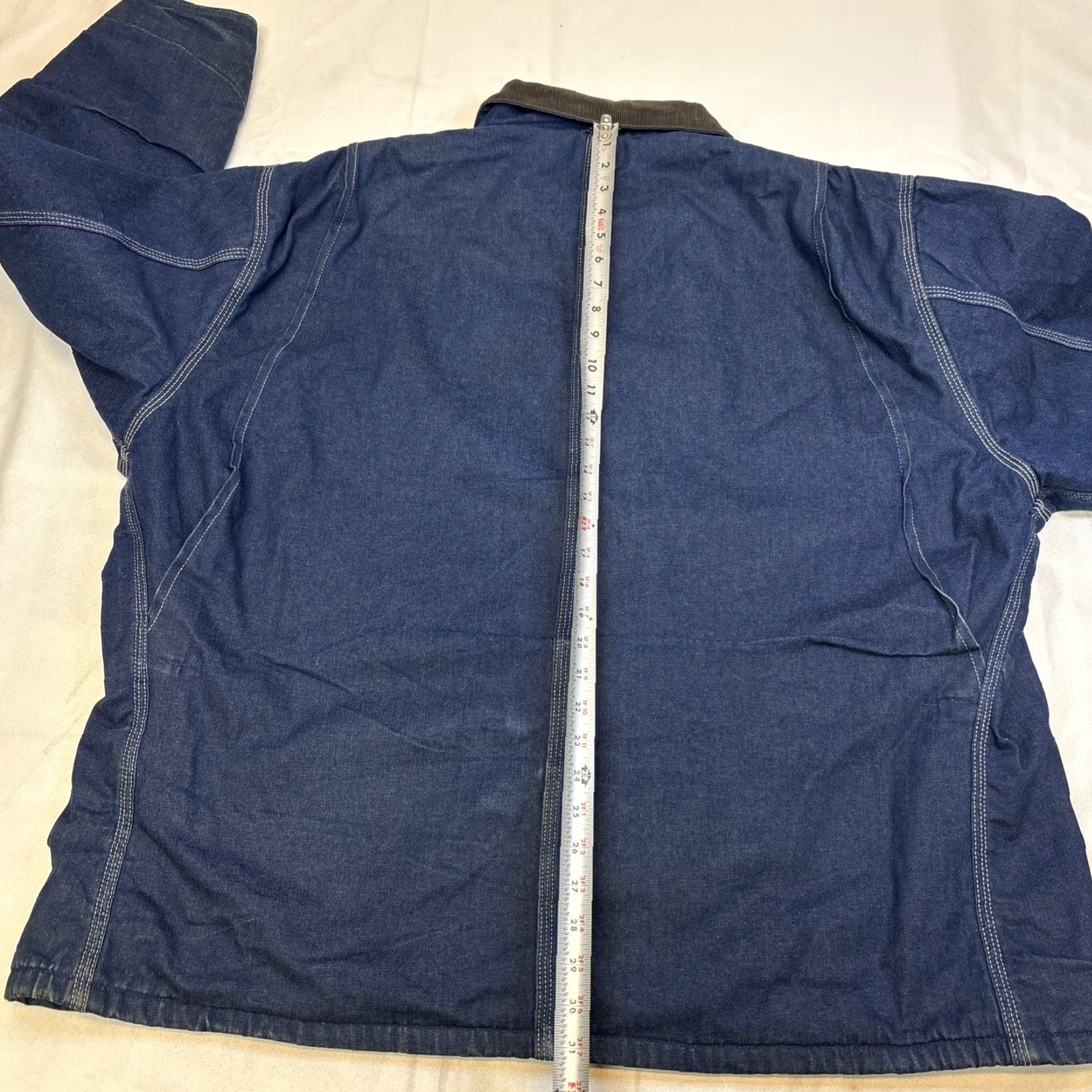 Carhartt VINTAGE Carhartt 8LC Denim Jacket Mens 54 Workwear Blanket Lined Bomber Jacket Pockets Blue Size US L / EU 52-54 / 3 - 7 Thumbnail