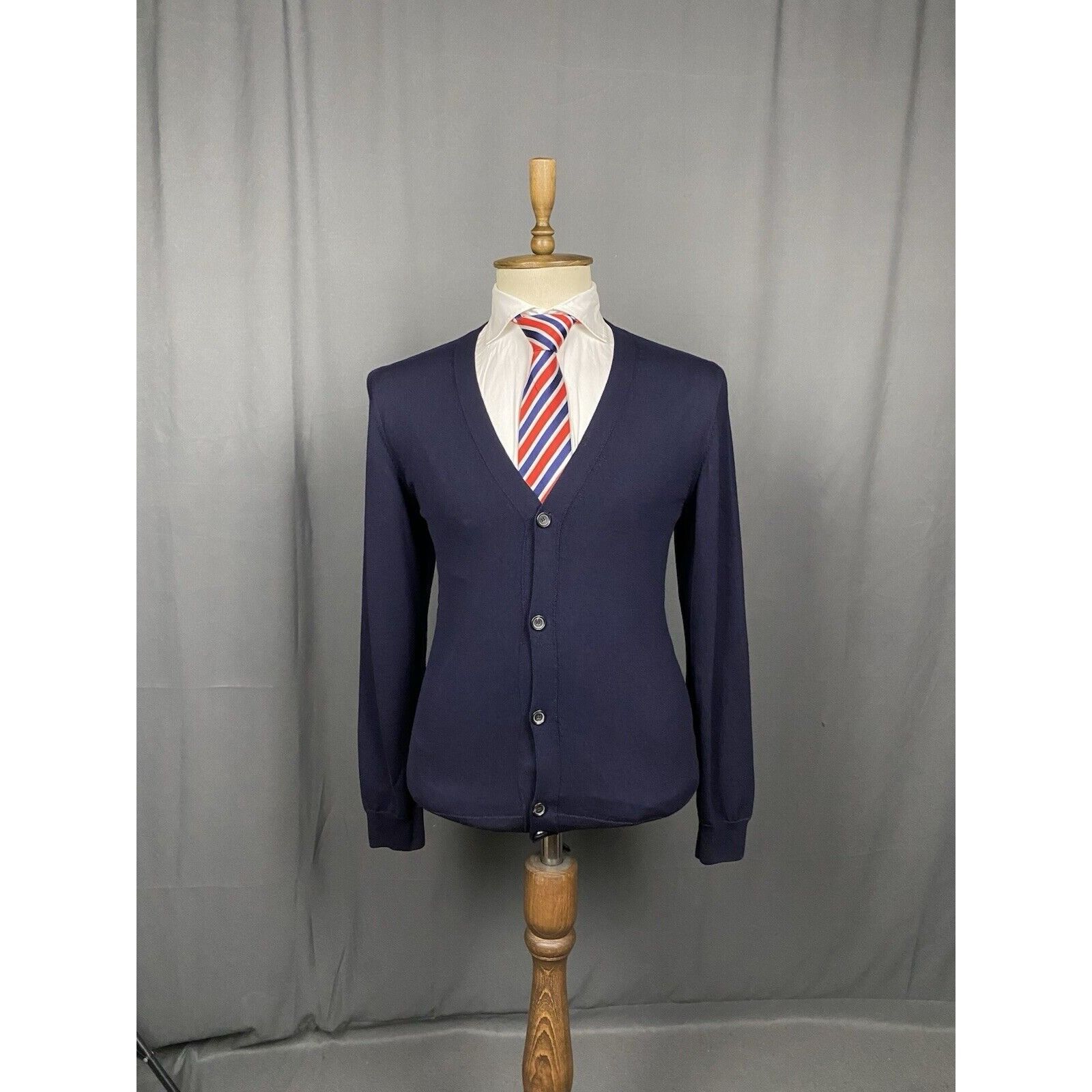 Louis Vuitton Louis Vuitton Men's Blue Wool Cardigan Sweater Size M Size US M / EU 48-50 / 2 - 3 Thumbnail