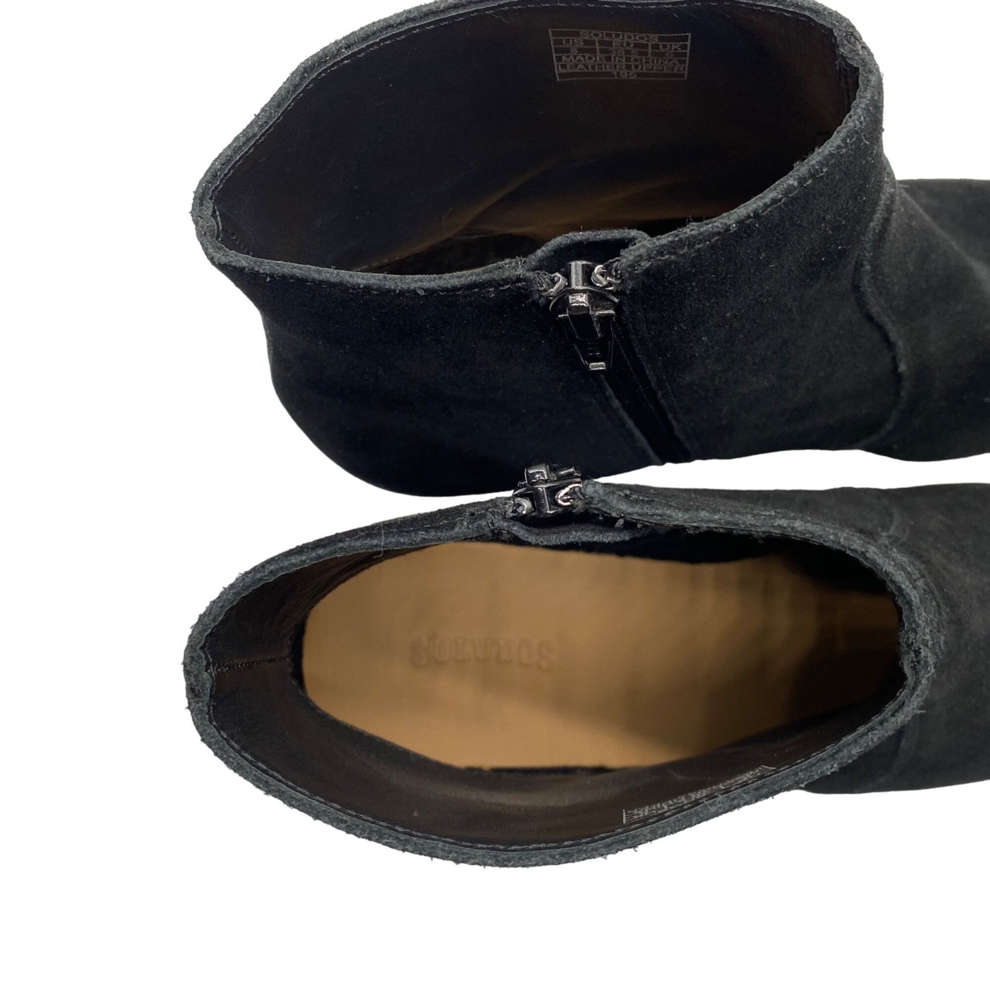 Soludos Soludos Lola Black Suede Leather Almond Toe Ankle Booties Wo Size US 8 / IT 38 - 10 Thumbnail