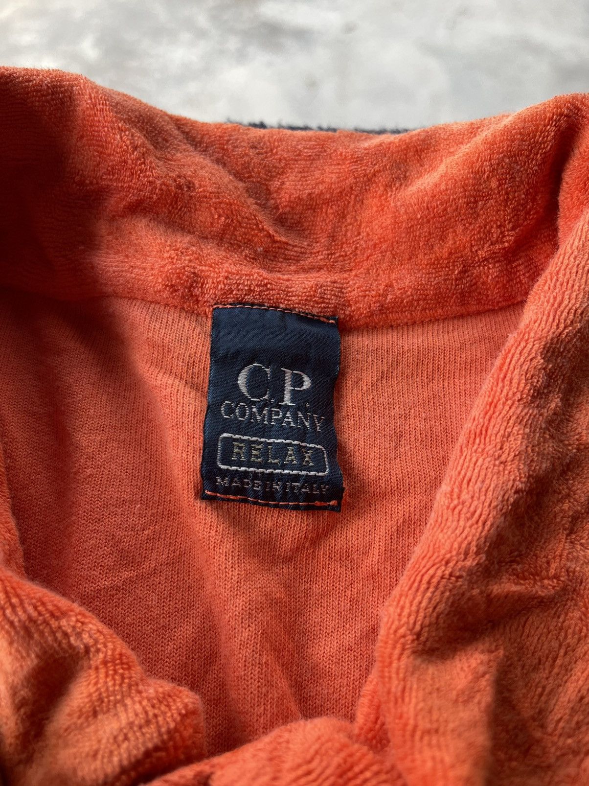 C.P. Company Vintage C. P. Company Orange Terry Cloth Polo Shirt Tee Size US L / EU 52-54 / 3 - 11 Thumbnail