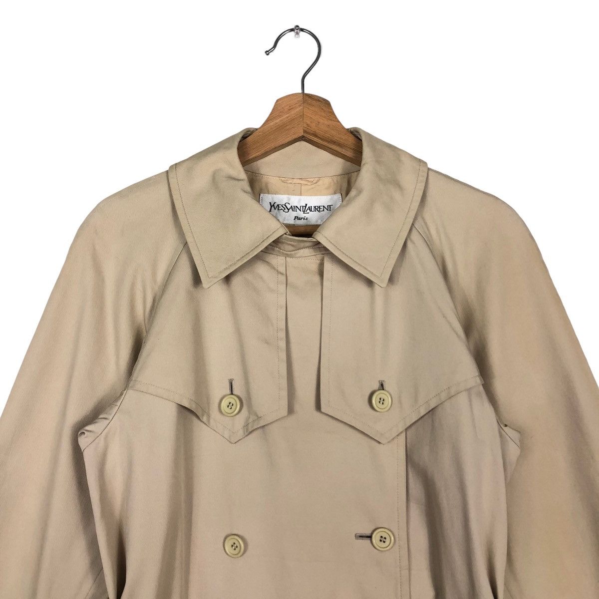 Yves Saint Laurent 🔥Rich Brown - Long Fly Coats Double Breast Bondage Design Size US M / EU 48-50 / 2 - 3 Thumbnail