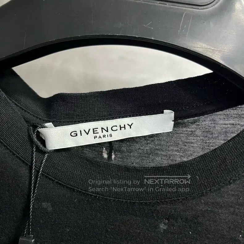 Givenchy Givenchy Black Classic Pattern Printed Hole Short Sleeve T Size US XS / EU 42 / 0 - 2 Thumbnail