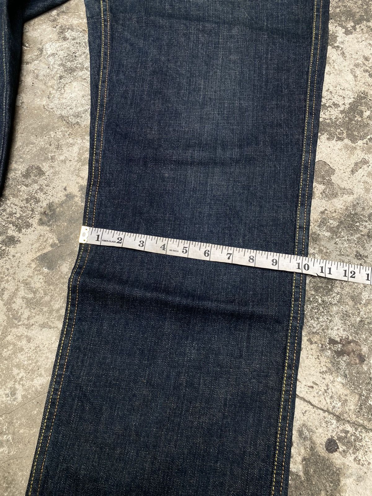 Japanese Brand I’lls Clothing Yellow Embroidered Beyond Script Deep Blue Size US 36 / EU 52 - 10 Thumbnail